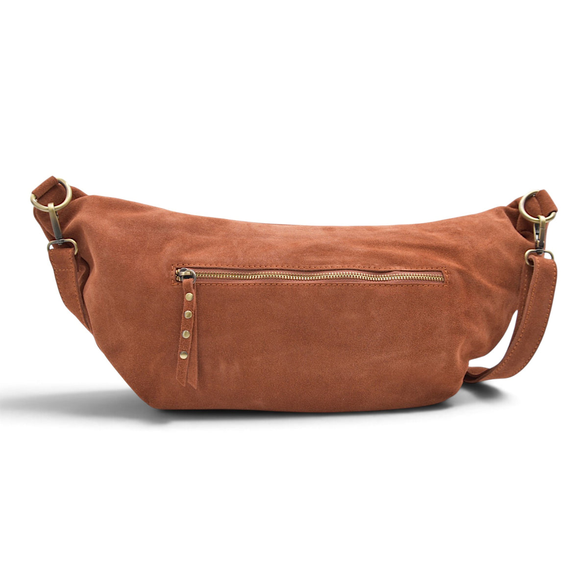 Bella 2.0 Italian Suede Sling Bag in Apricot