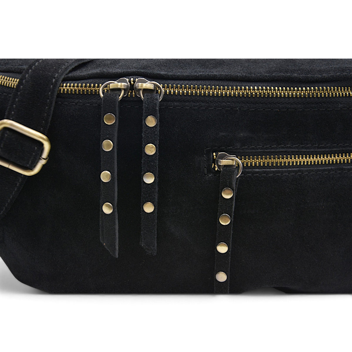 Bella 2.0 Italian Suede Sling Bag in Black