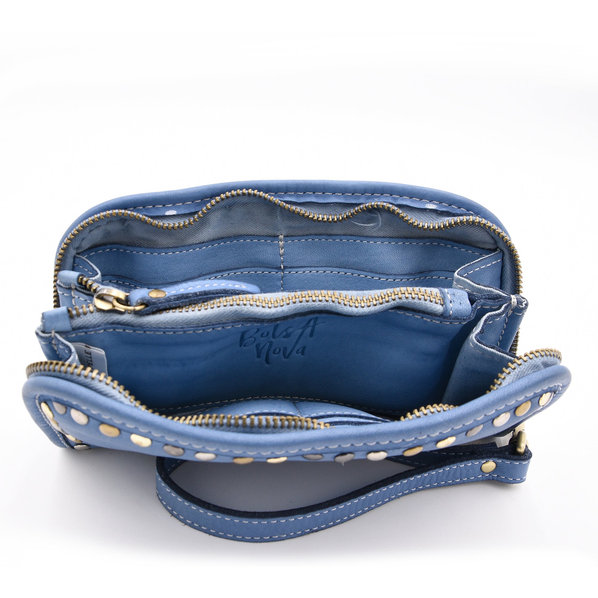 Sofia Zip Around Wallet in Denim Blue