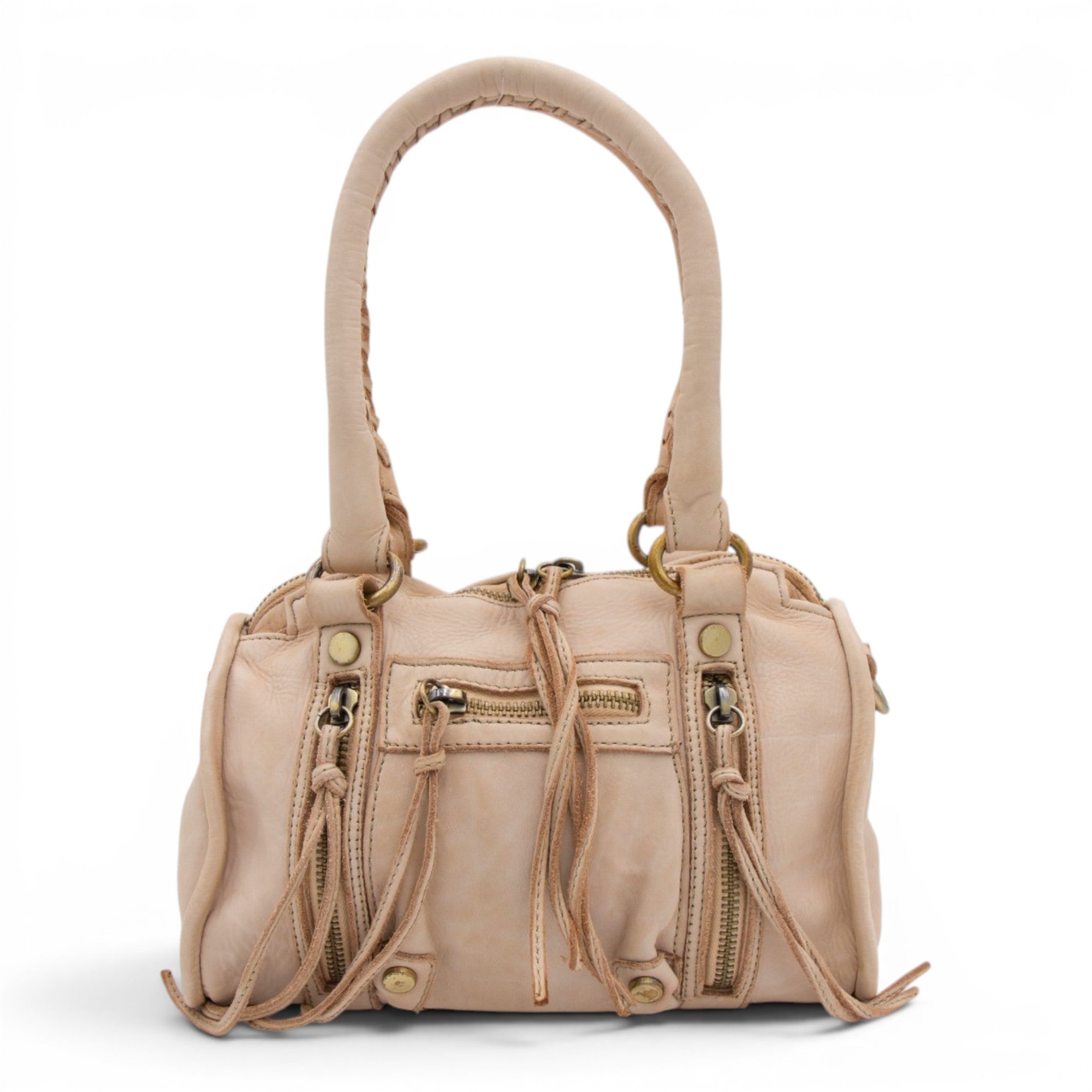 Small Pocket Satchel in Light Taupe