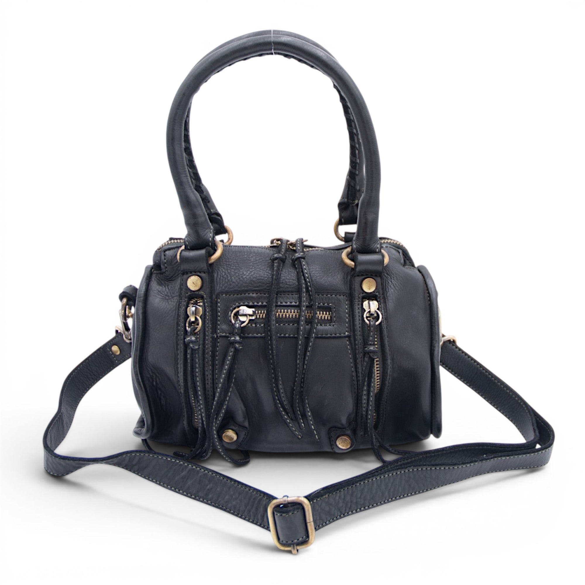 Small Pocket Satchel in Black