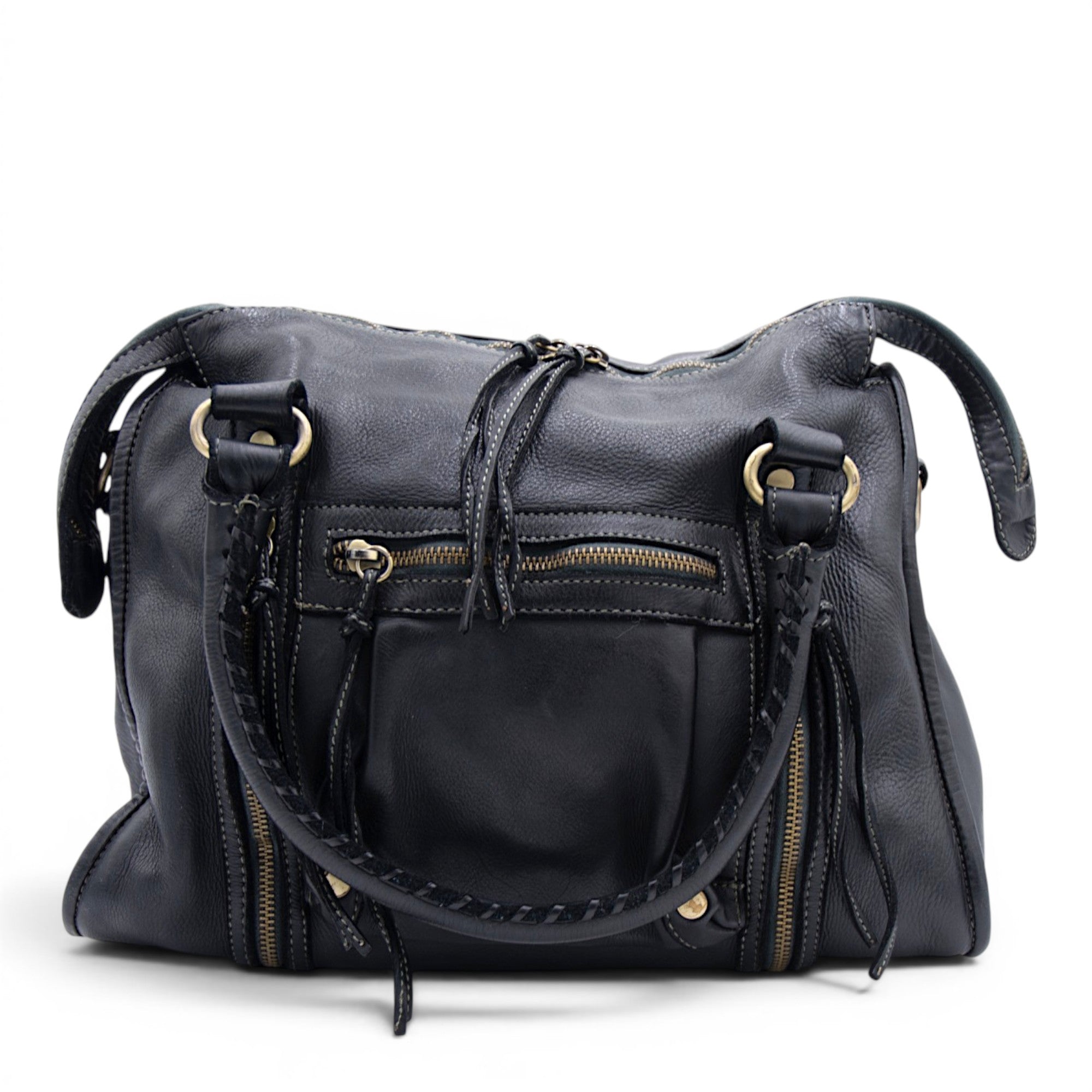 Large Pocket Satchel in Black