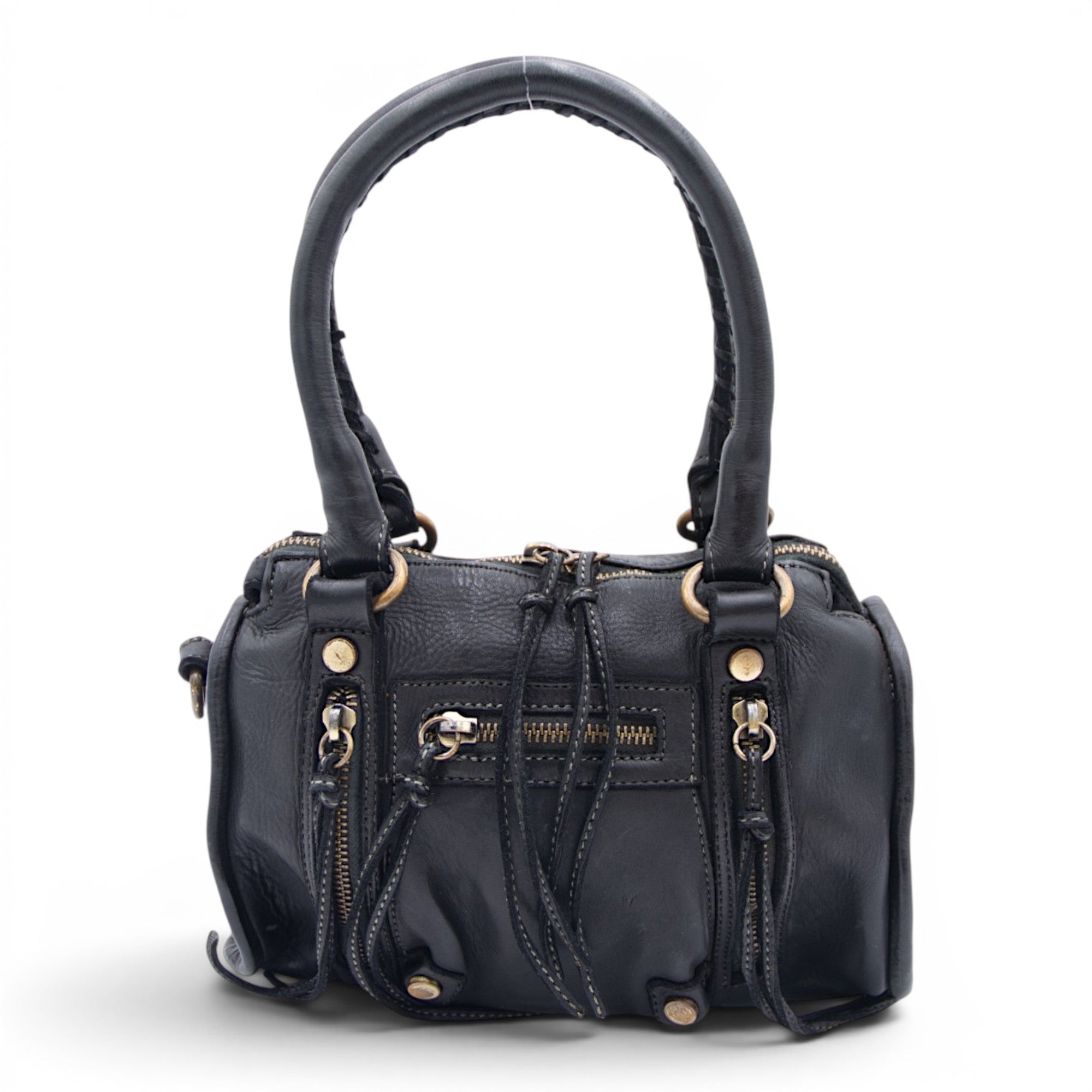 Small Pocket Satchel in Black