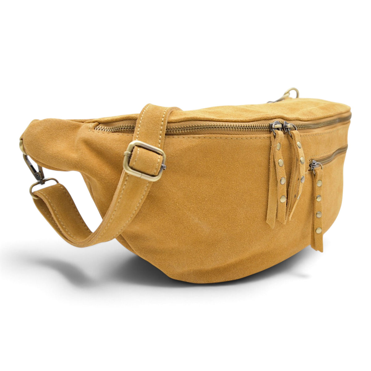 Bella 2.0 Italian Suede Sling Bag in Mustard