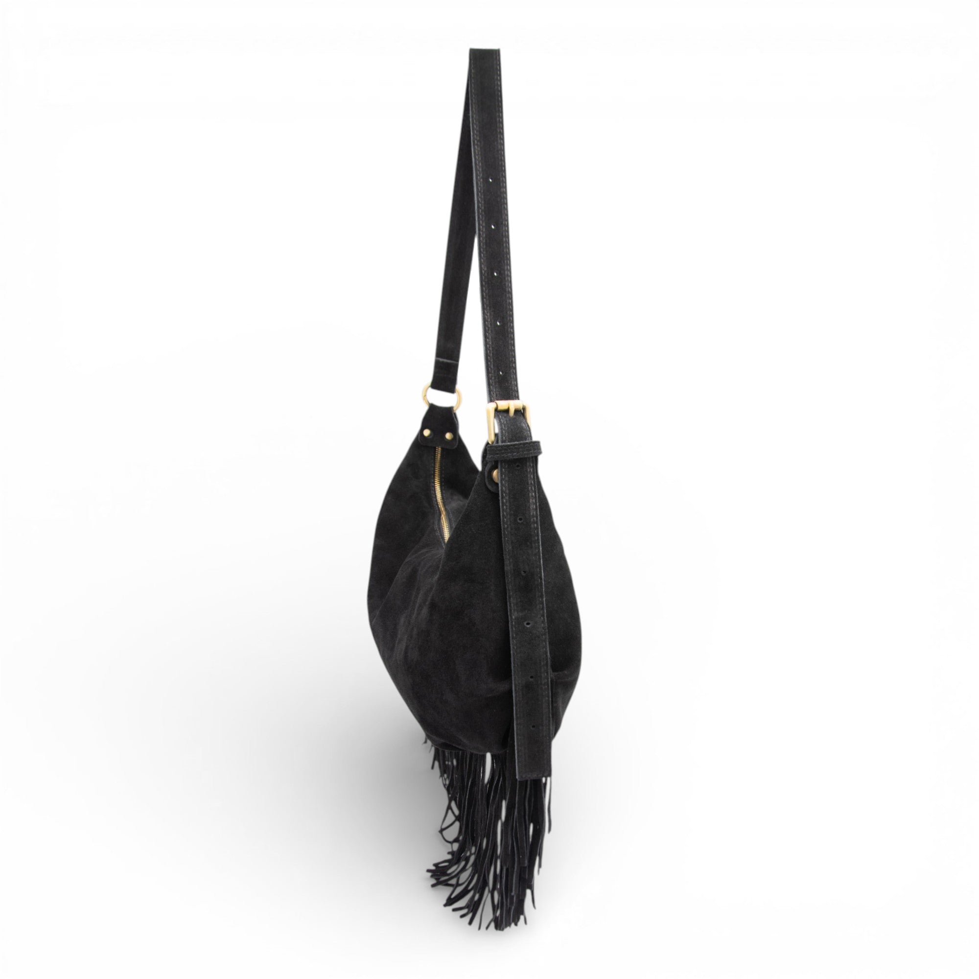 Dallas Suede Fringe in Black