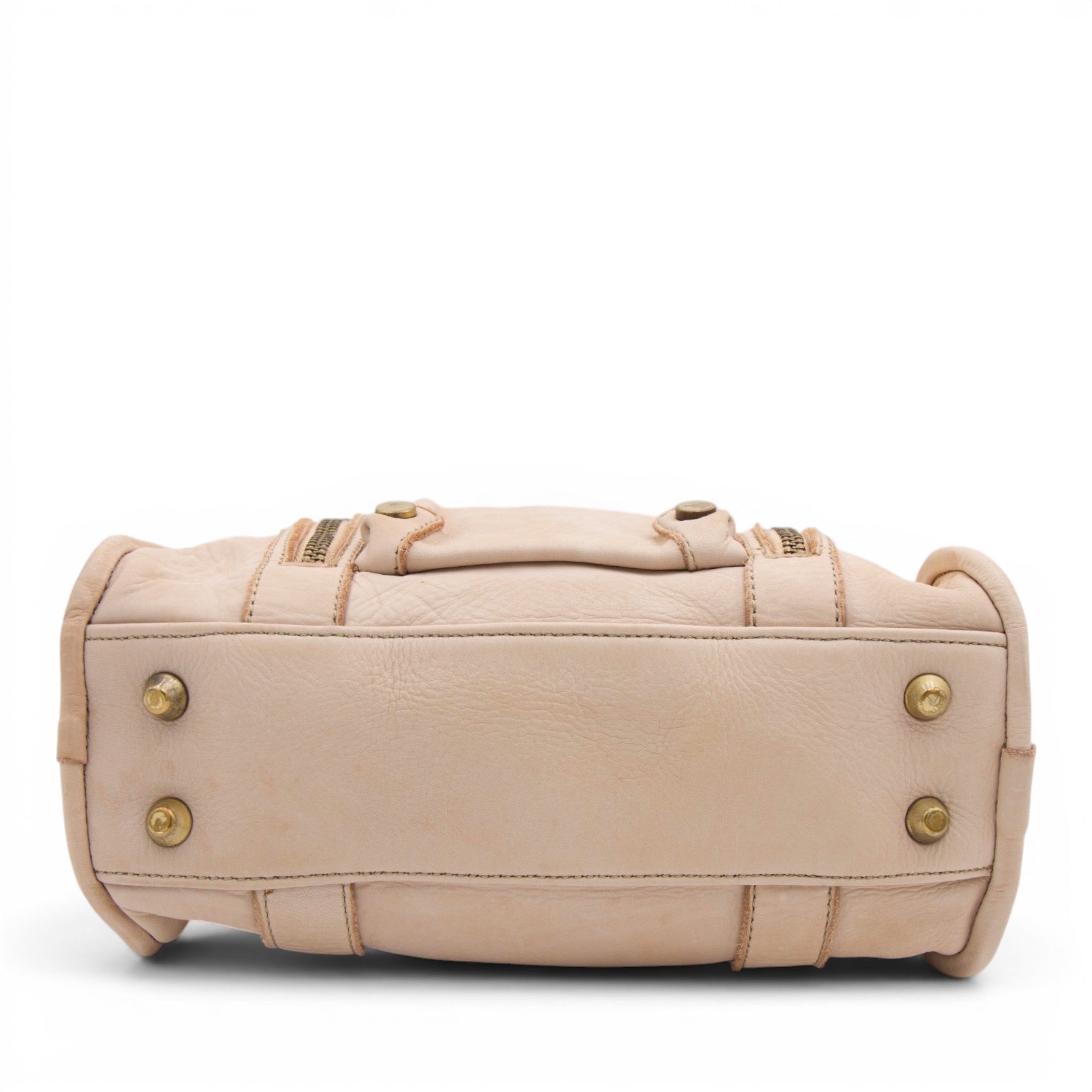 Small Pocket Satchel in Light Taupe