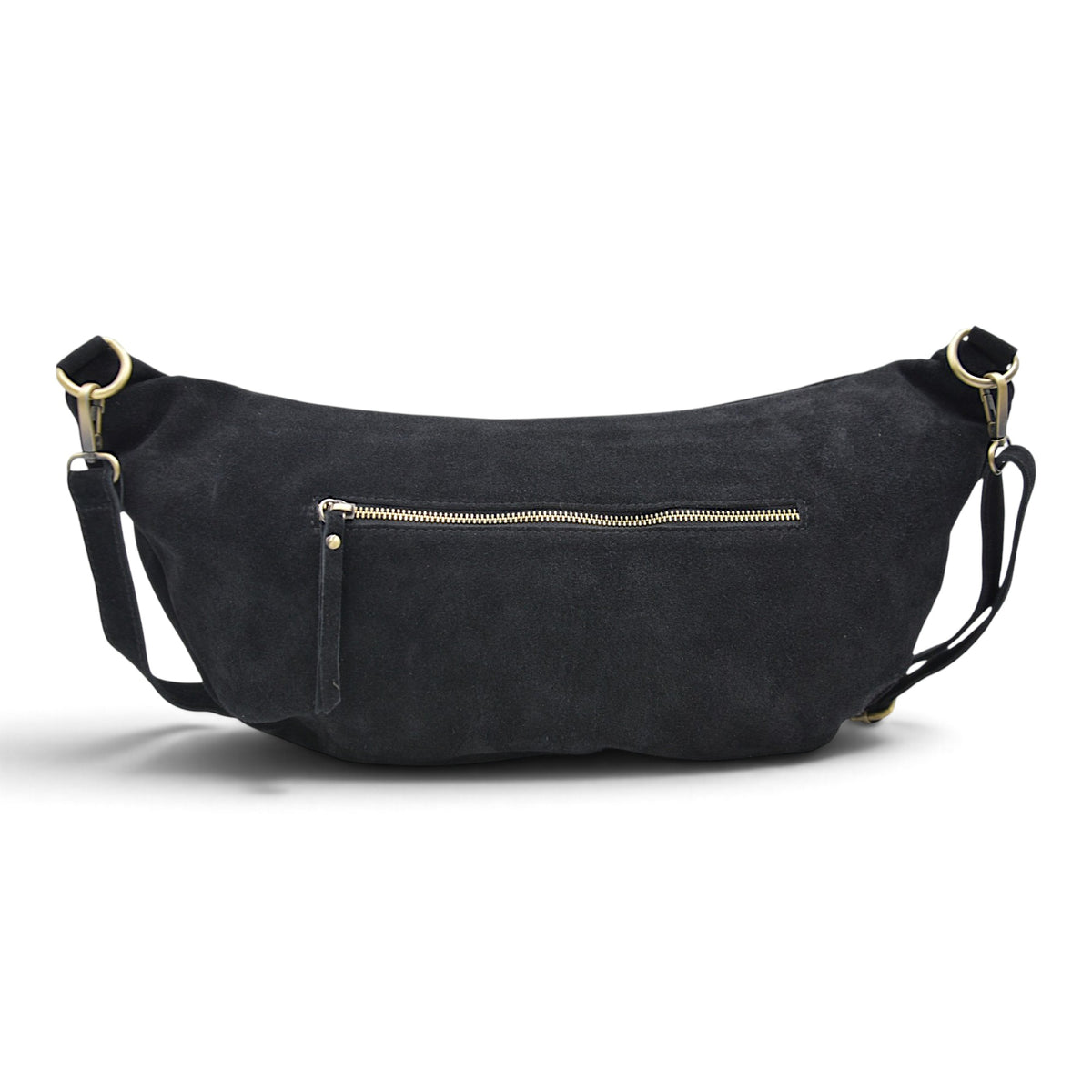Bella 2.0 Italian Suede Sling Bag in Black