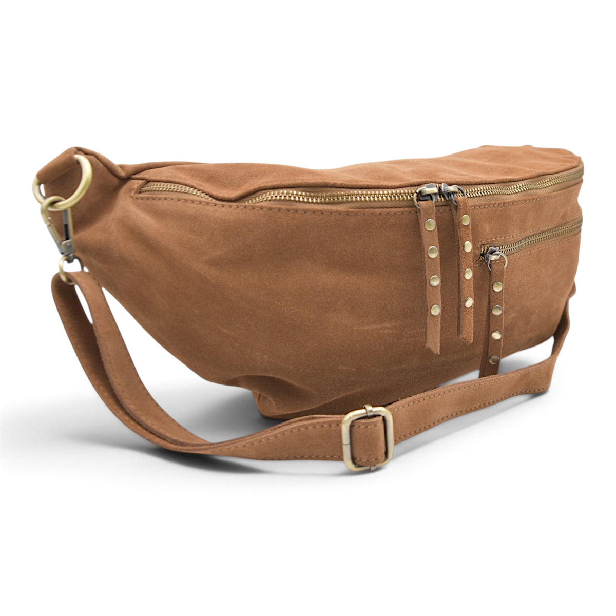 Bella 2.0 Italian Suede Sling Bag in Latte