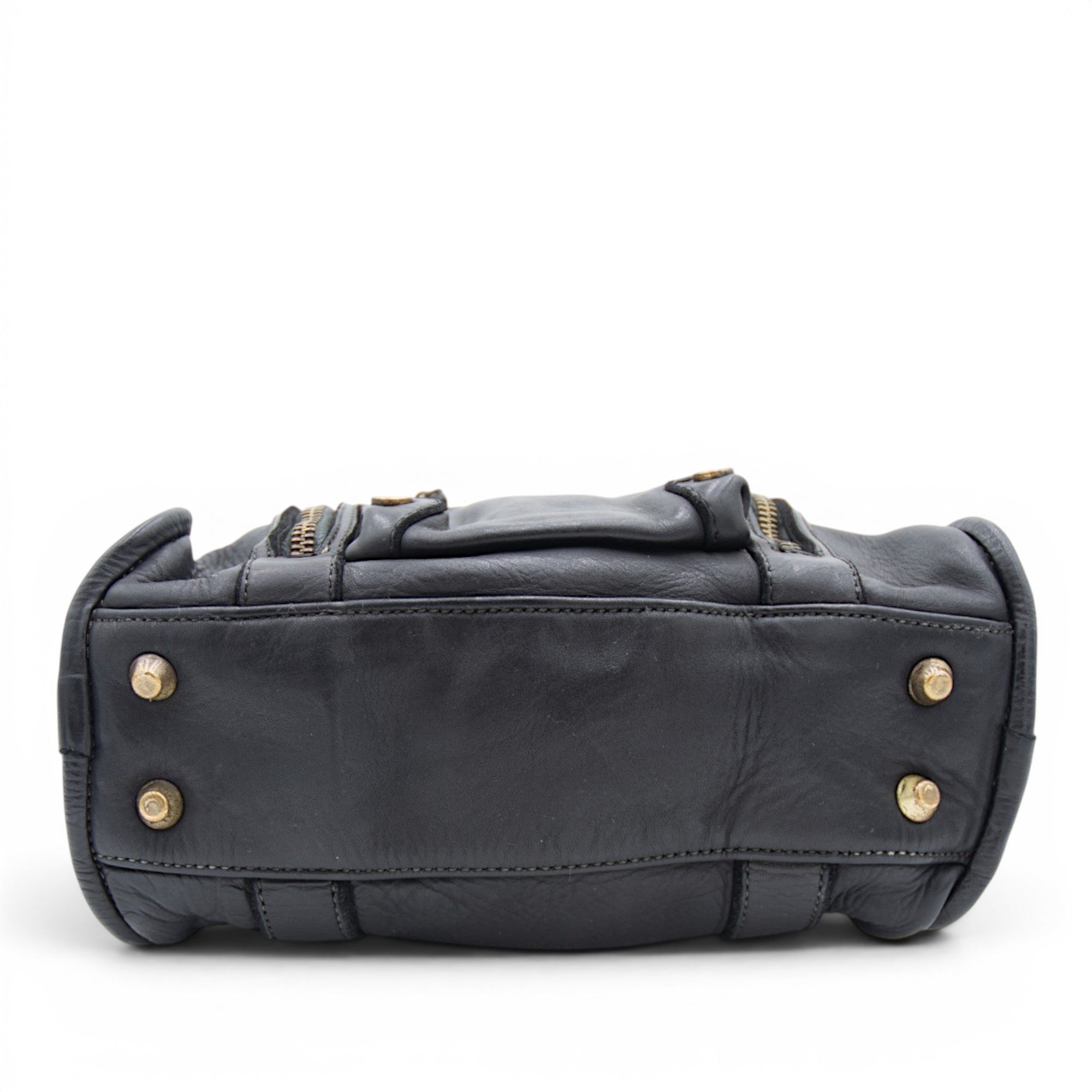 Small Pocket Satchel in Black