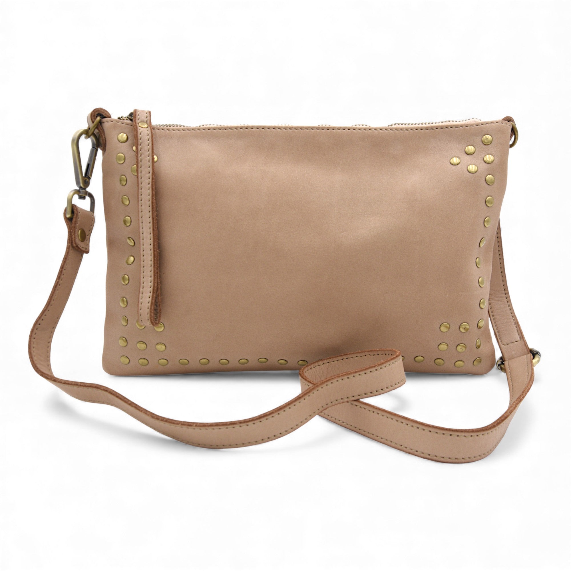 Boho Clutch in Light Taupe