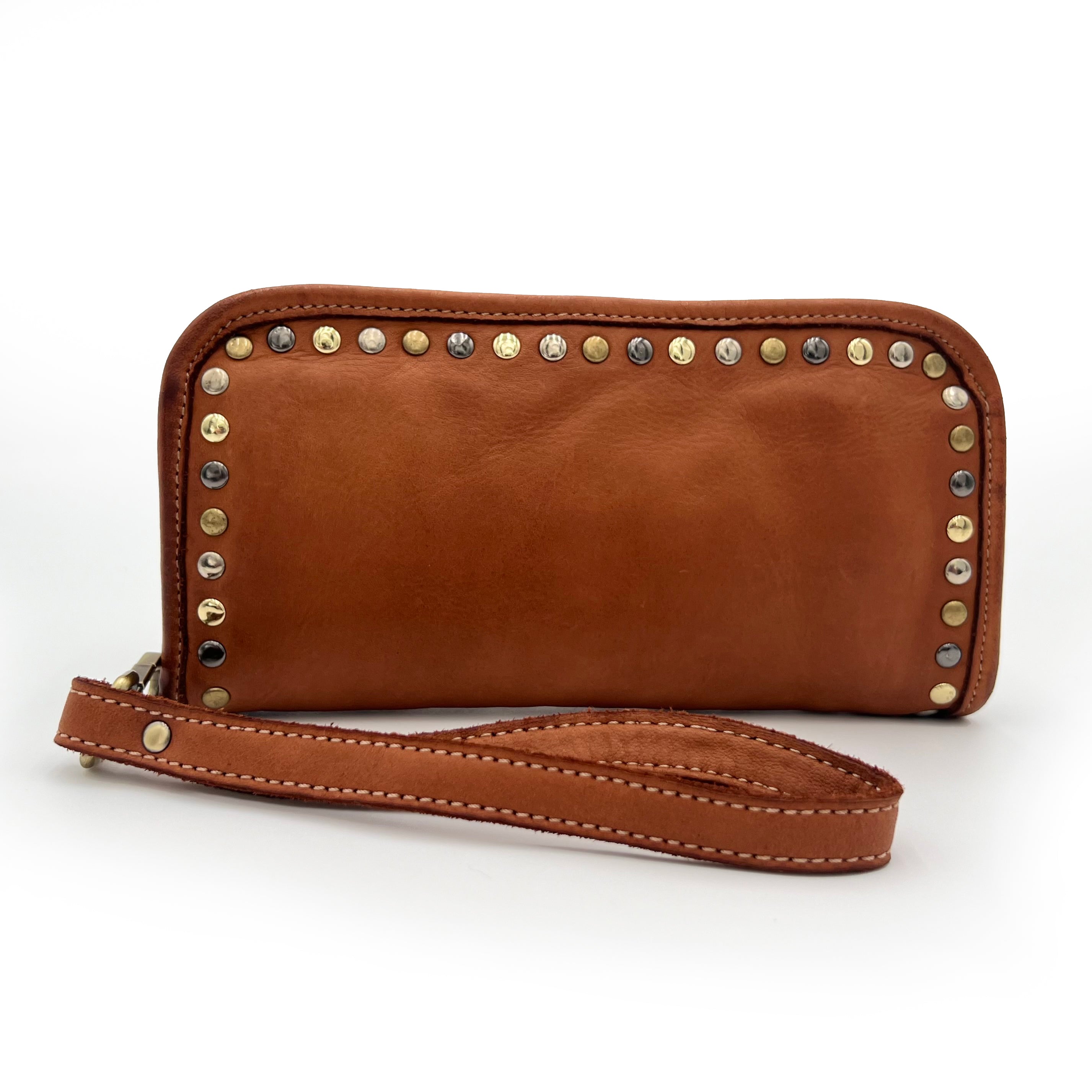 Sofia Zip Around Wallet in Cognac