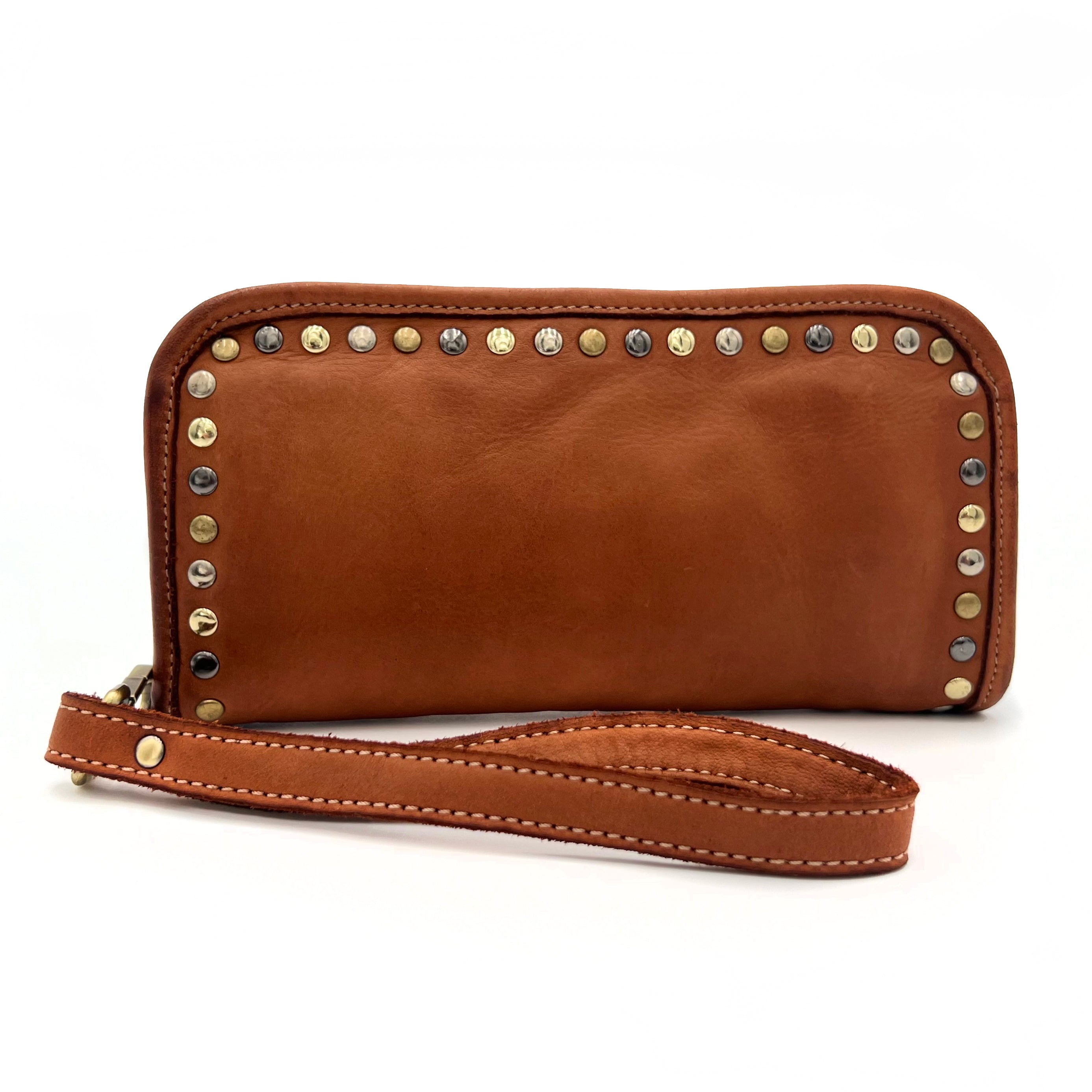 Sofia Zip Around Wallet in Cognac