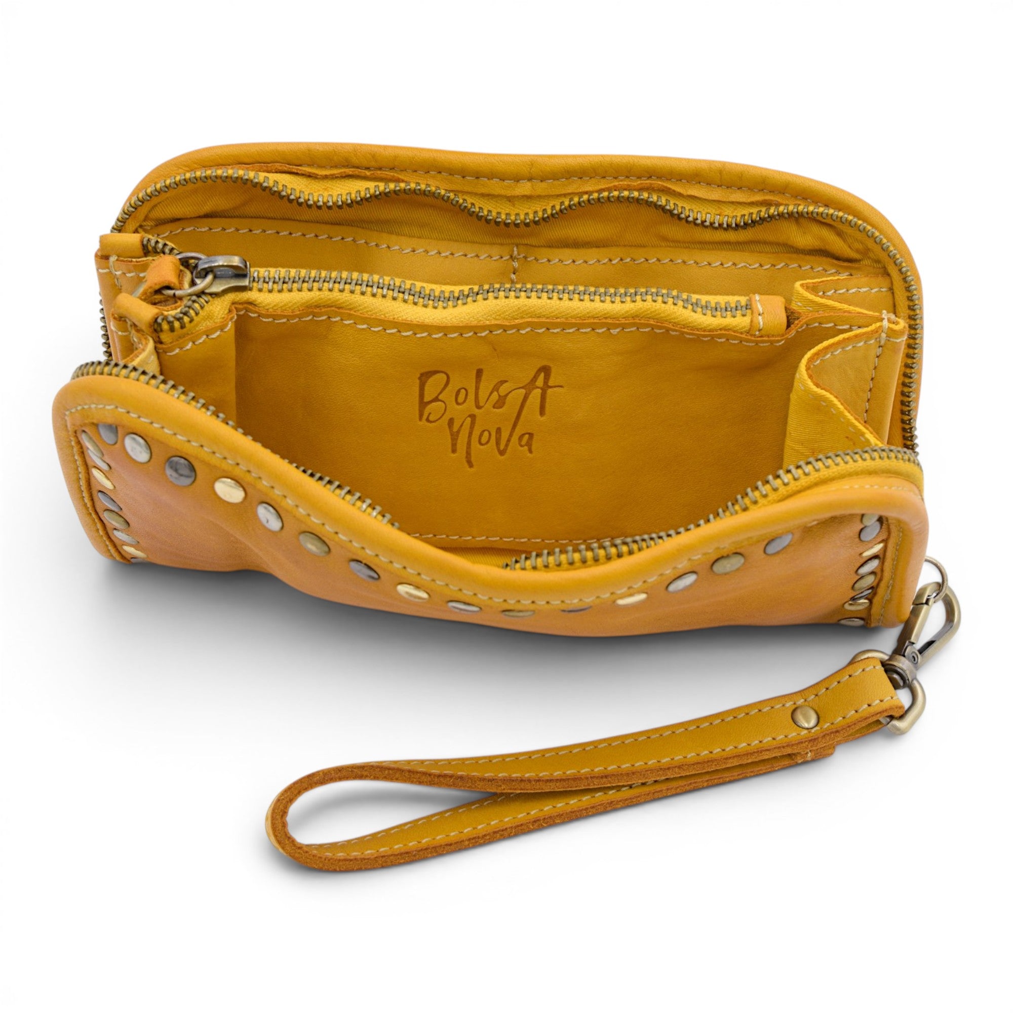 Sofia Zip Around Wallet in Yellow