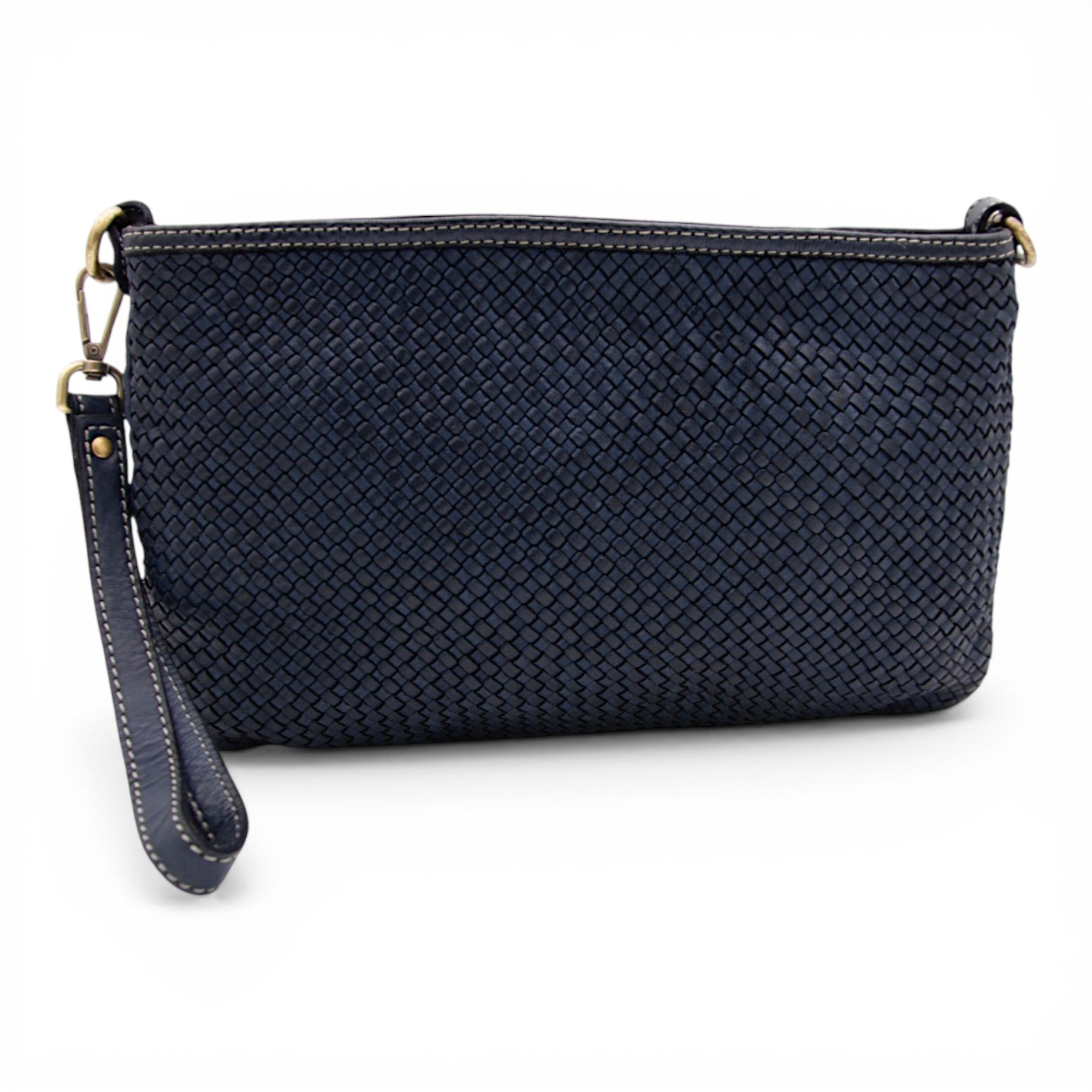 Laura Woven Crossbody in Navy