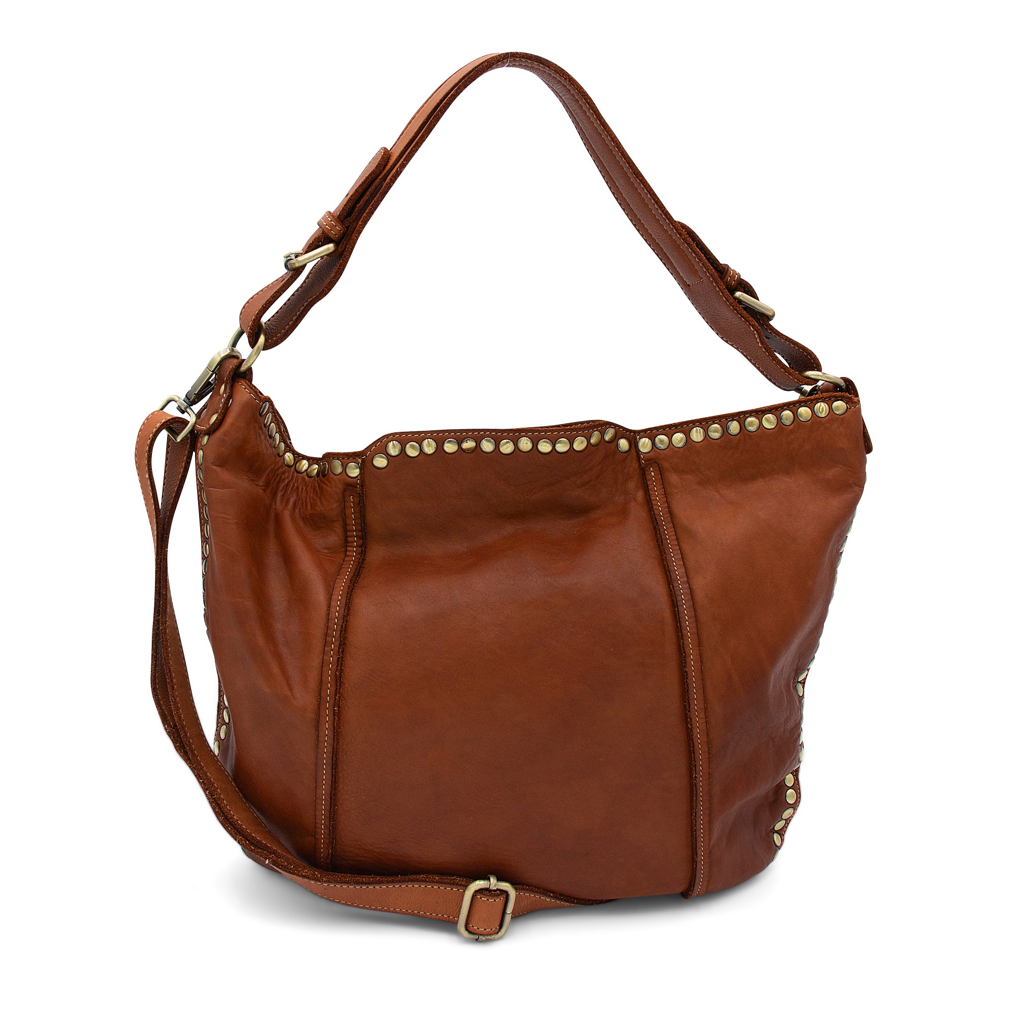 Anna Leather Hobo in Cognac