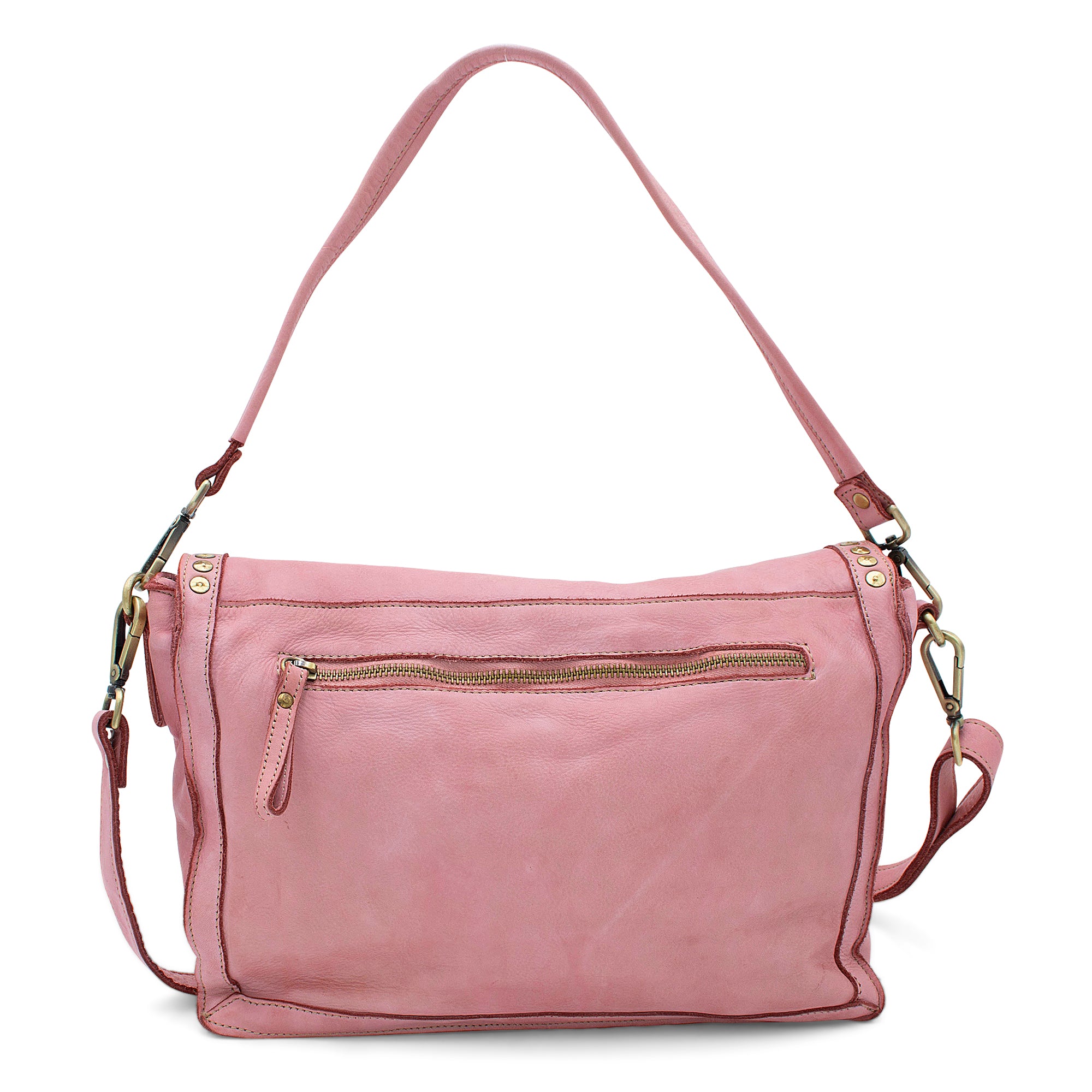 Emily Studded Shoulder Bag in Blush Pink