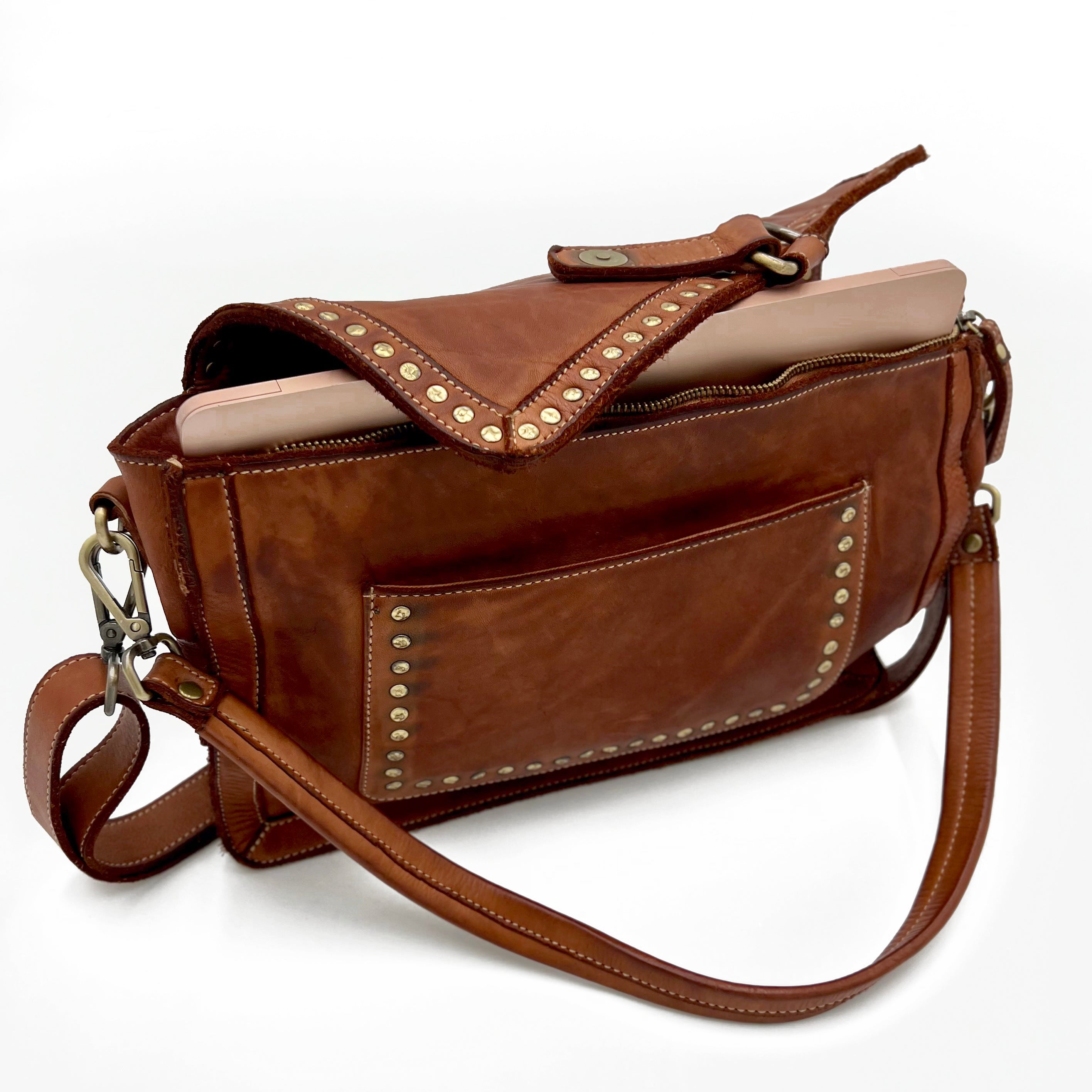 Emily Studded Shoulder Bag in Ocean