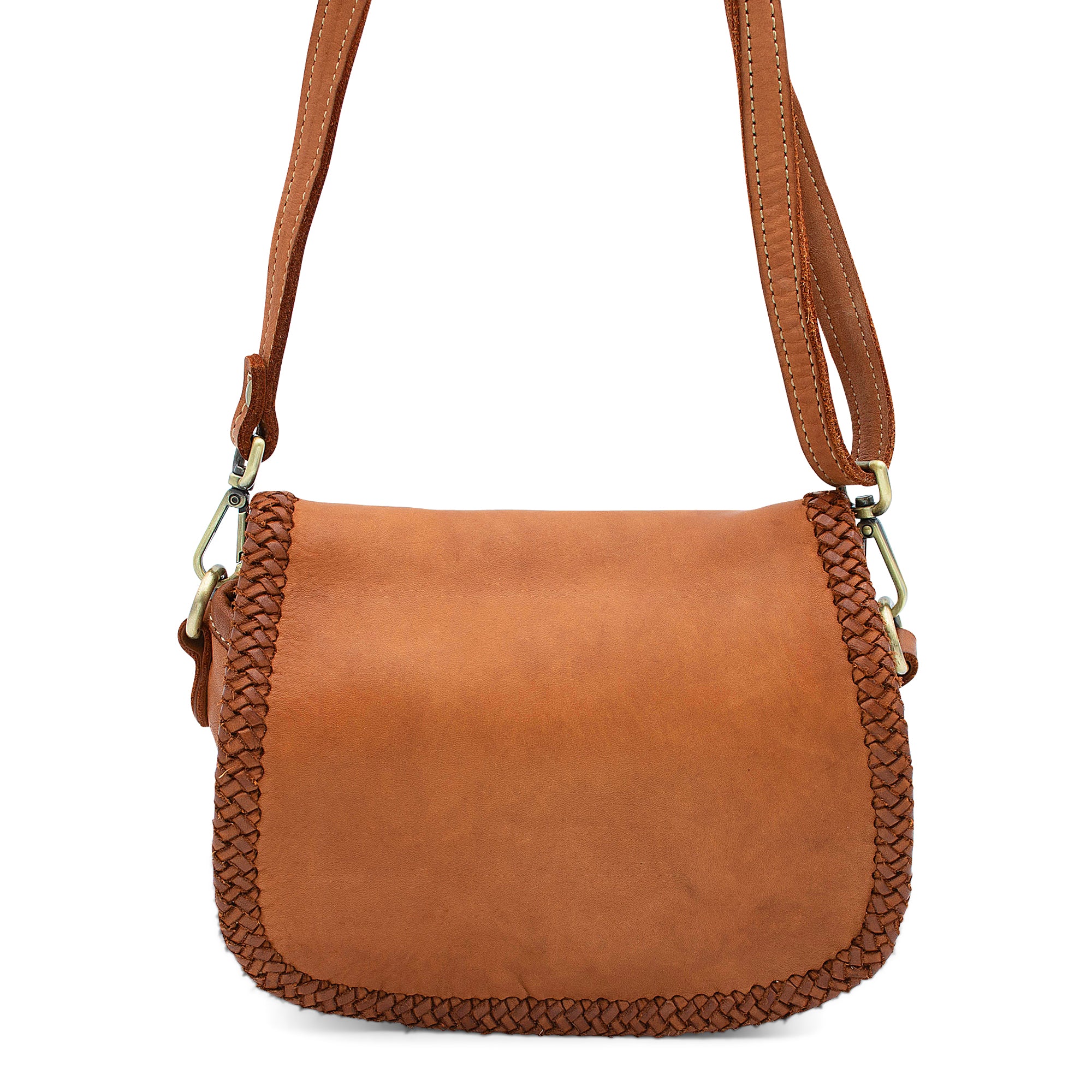 Naples Saddle Bag in Cognac