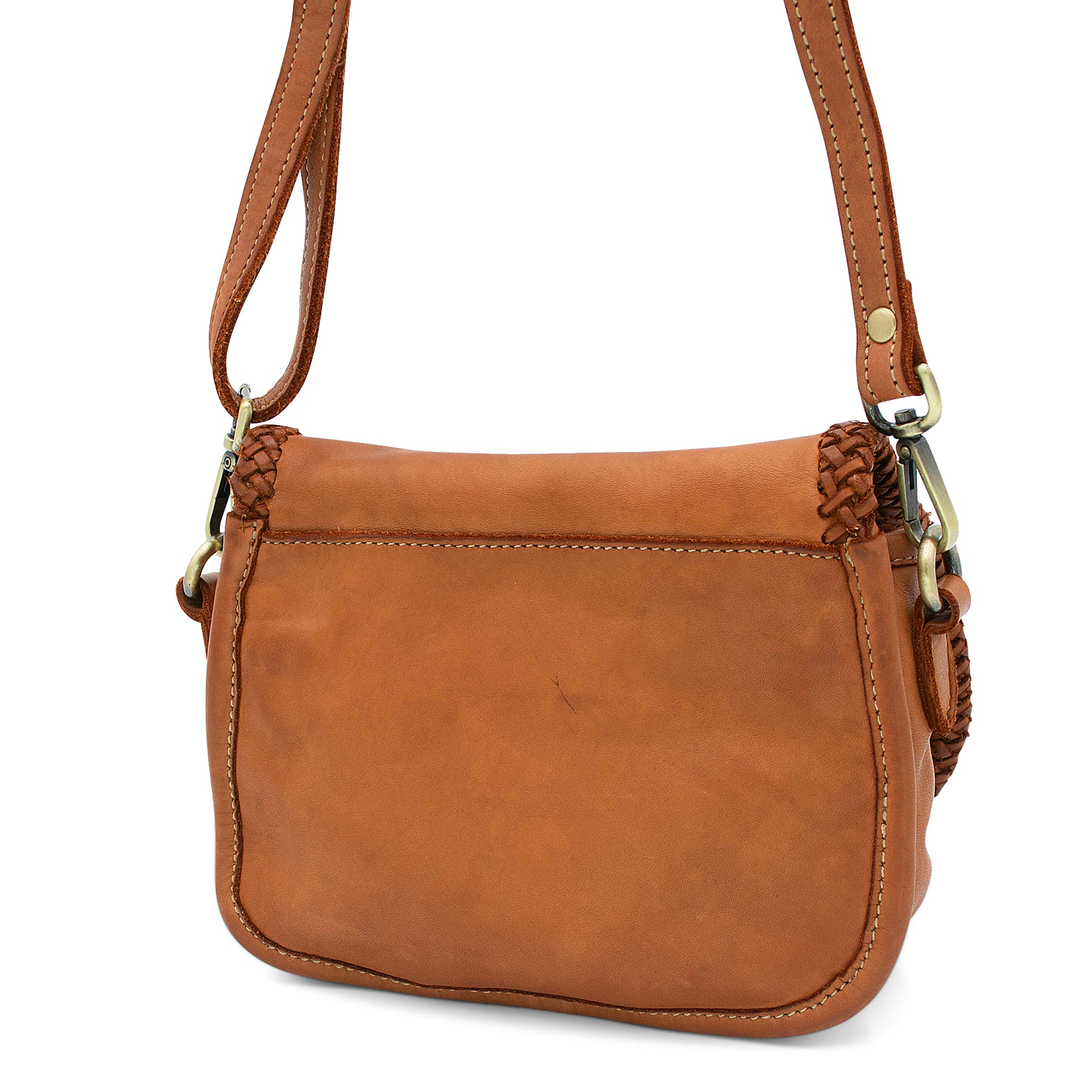 Naples Saddle Bag in Cognac