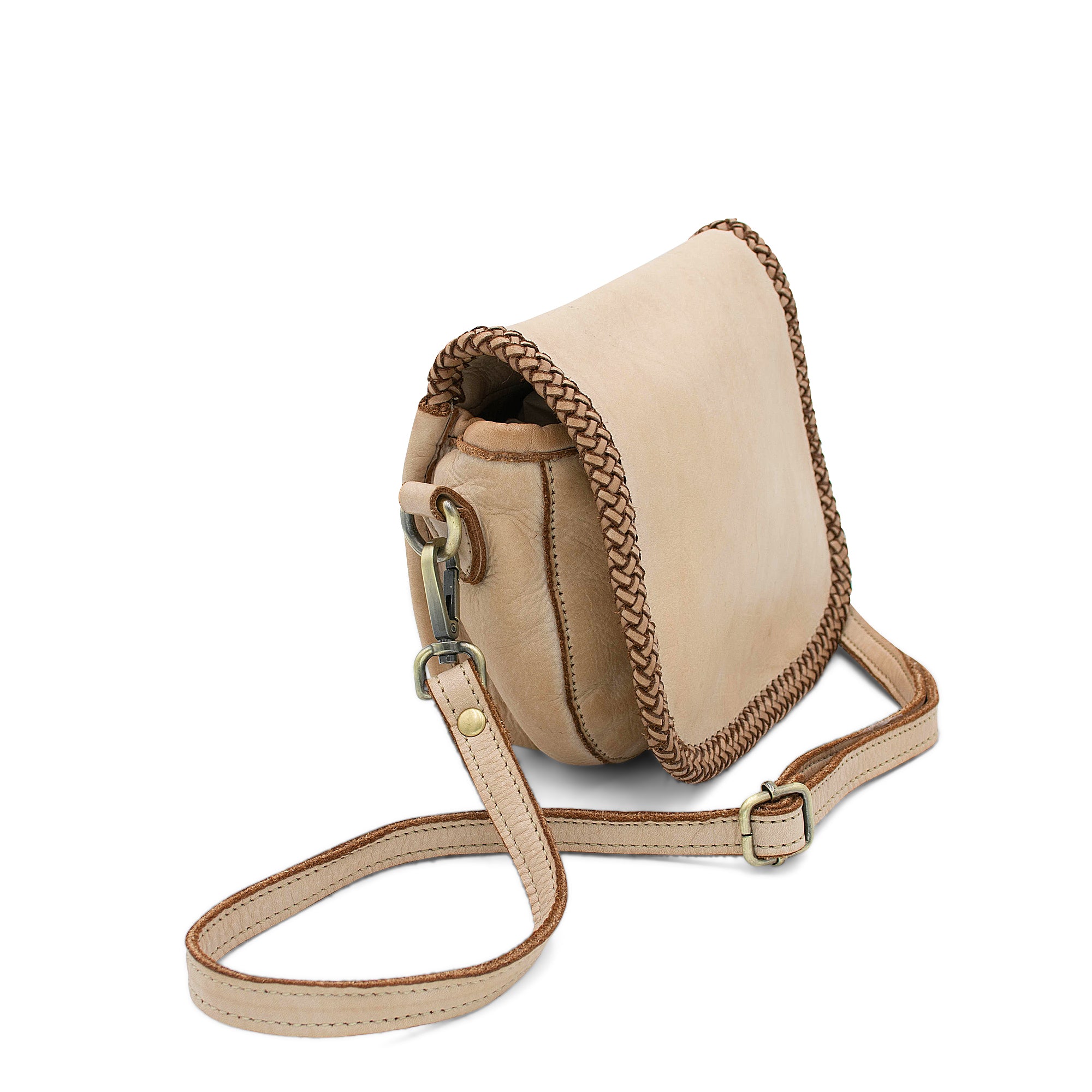 Naples Saddle Bag in Light Taupe