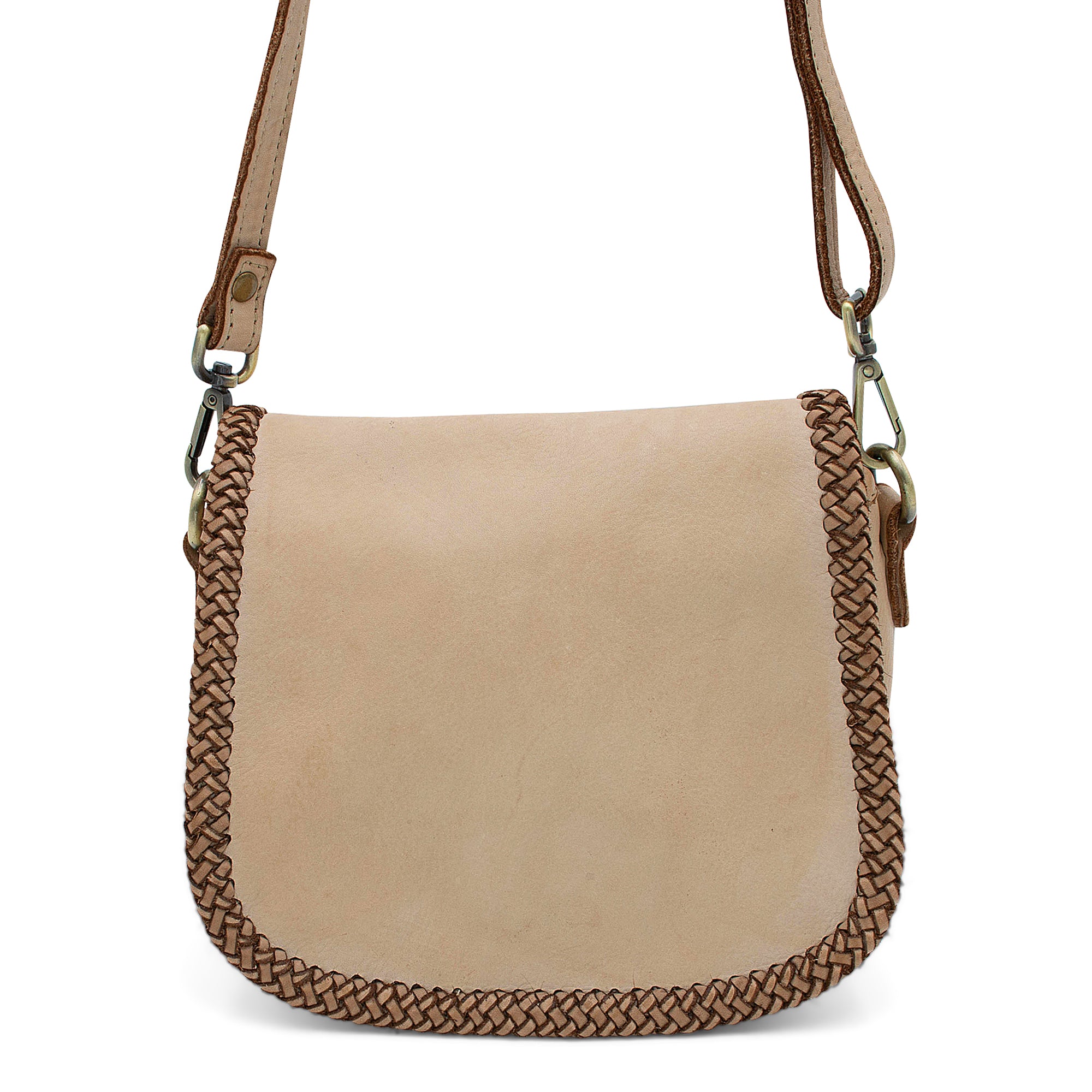 Naples Saddle Bag in Light Taupe