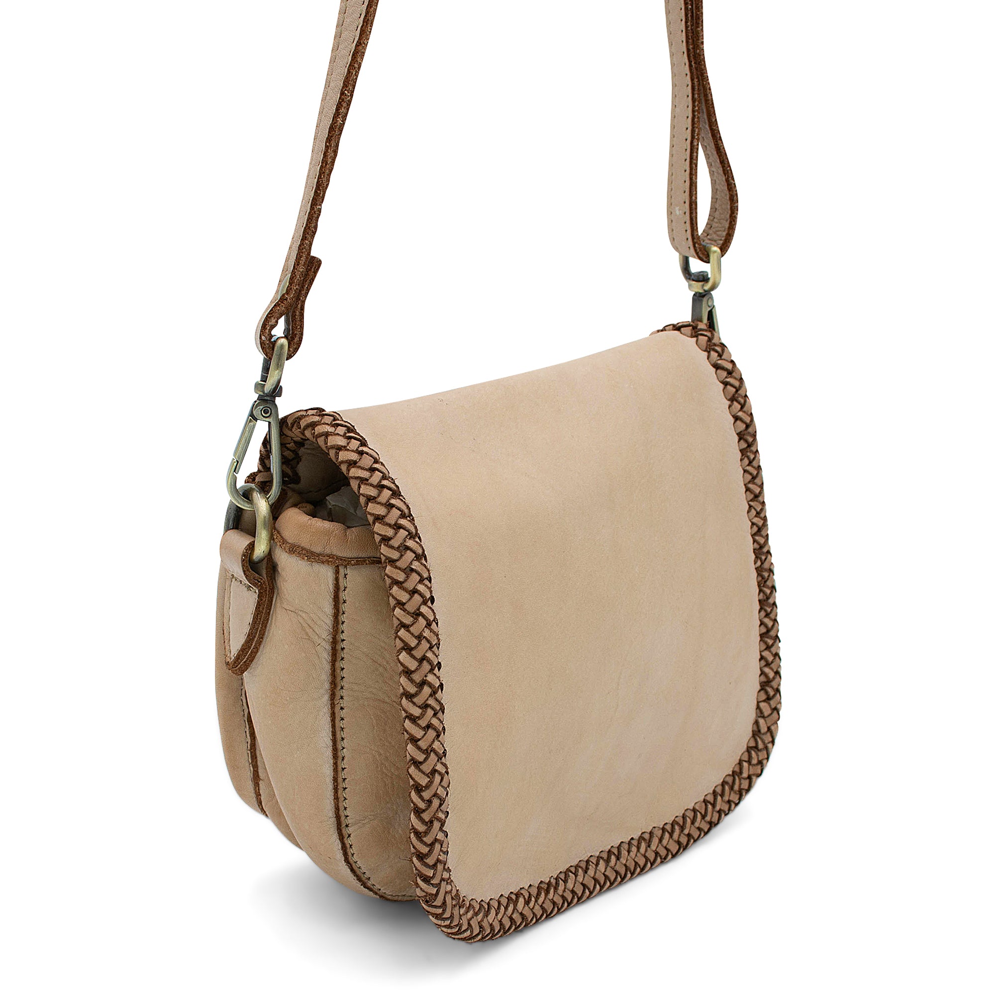 Naples Saddle Bag in Light Taupe