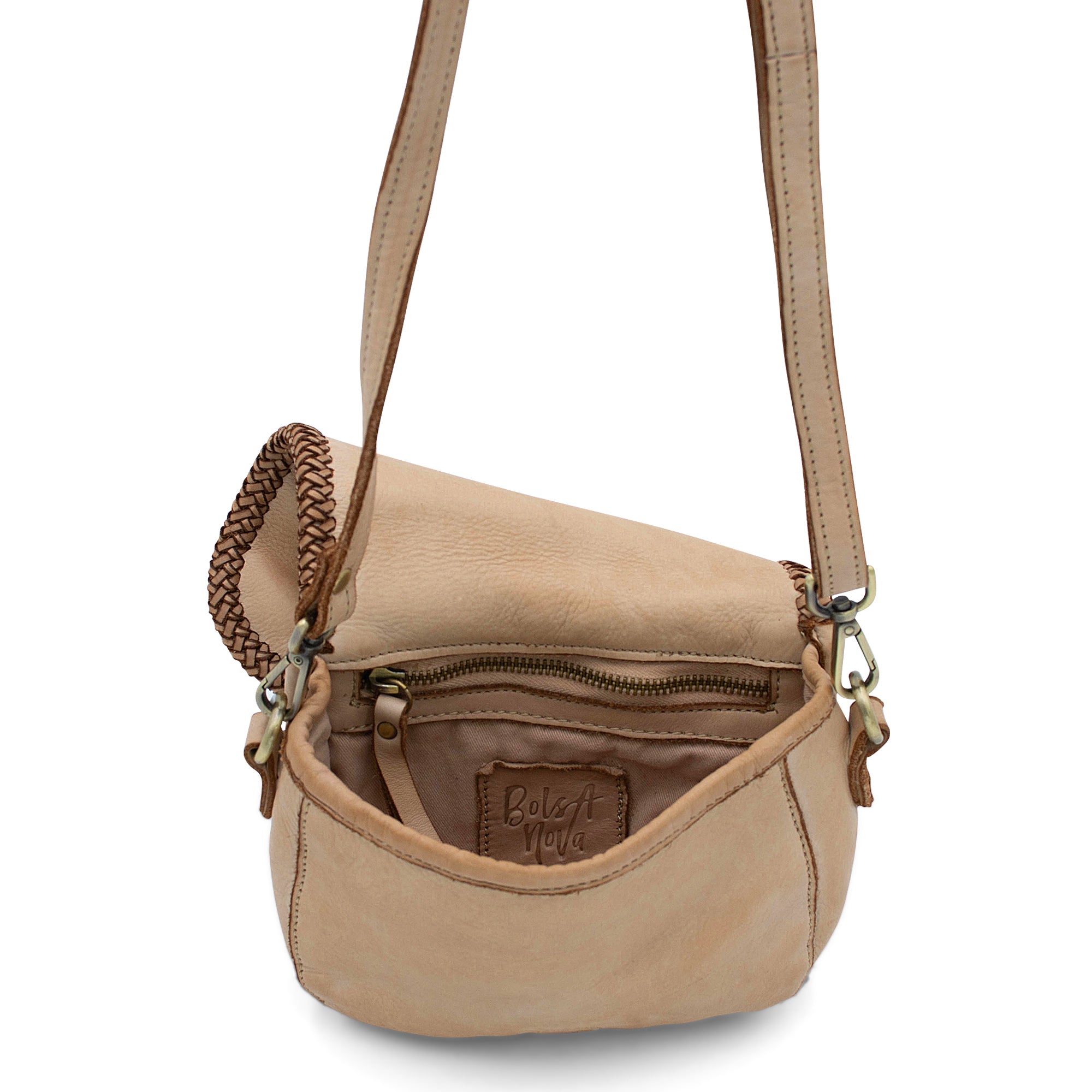 Naples Saddle Bag in Light Taupe