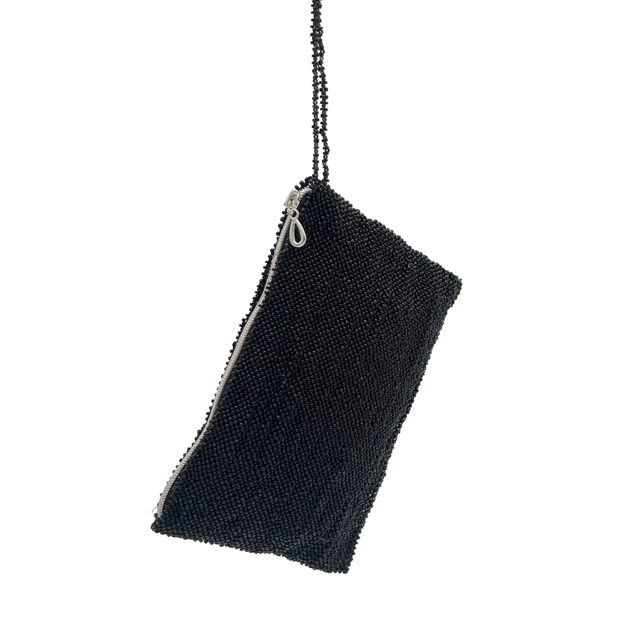 Seed Bead Pouch in Black