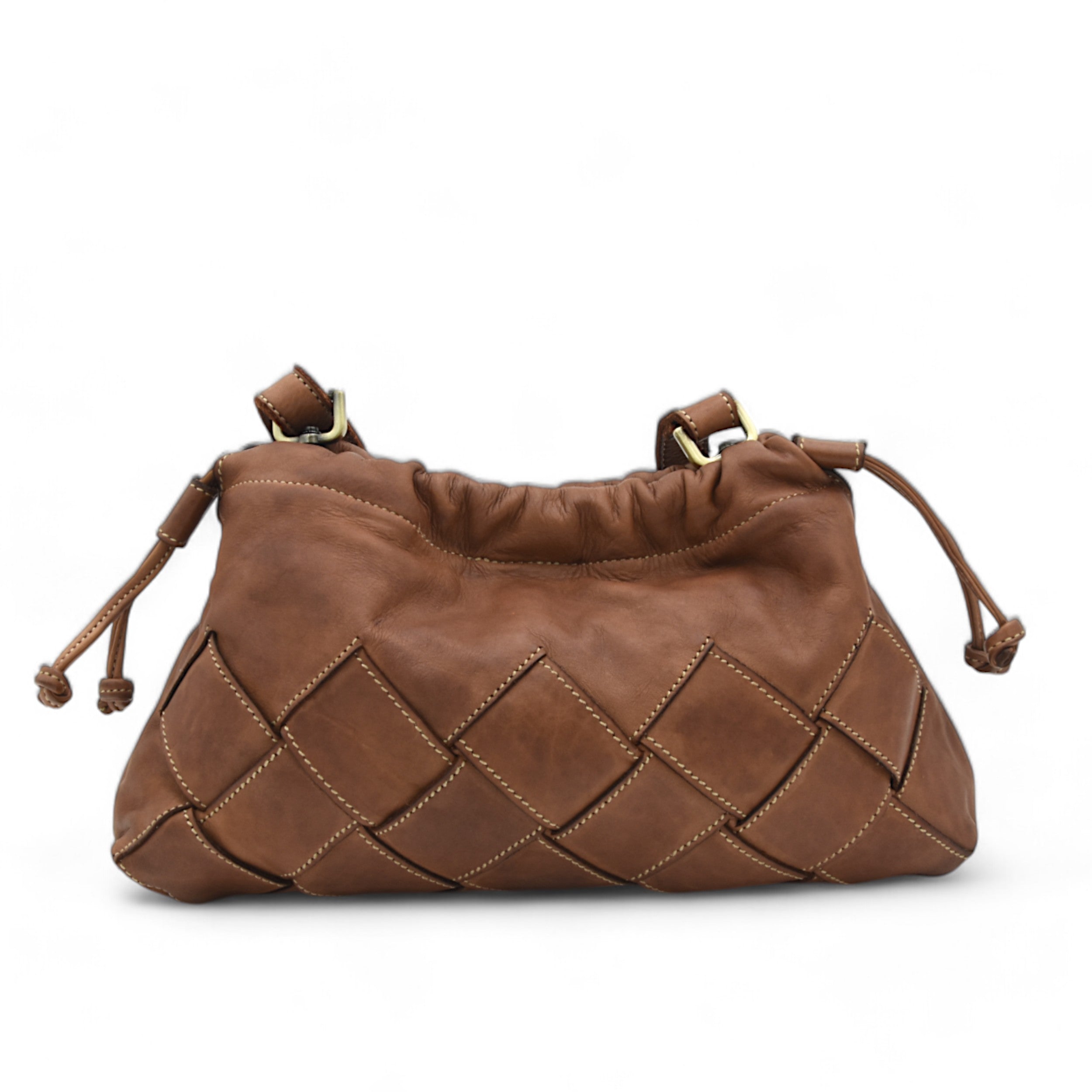 Greta Clutch in Cognac