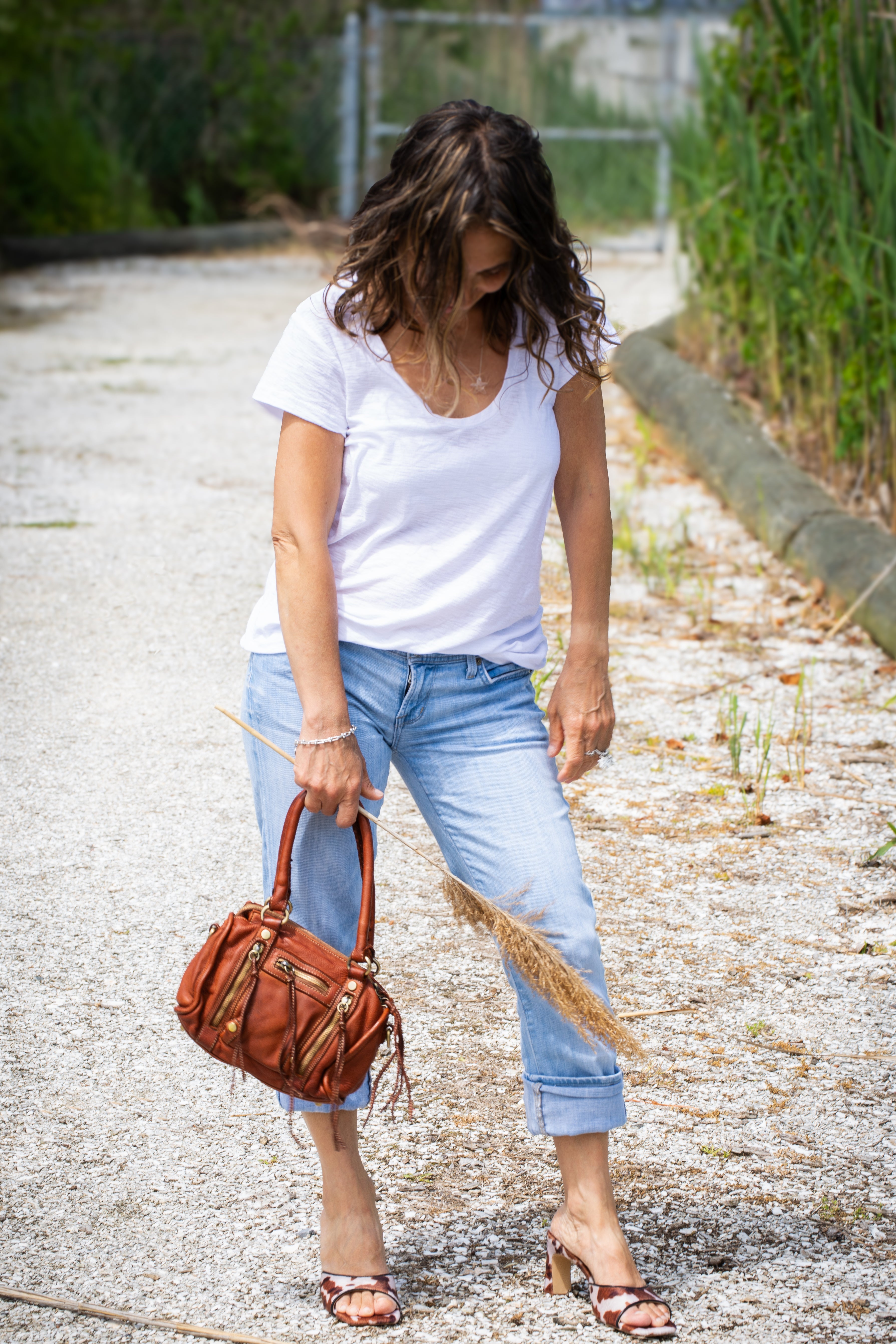 Small Pocket Satchel in Cognac