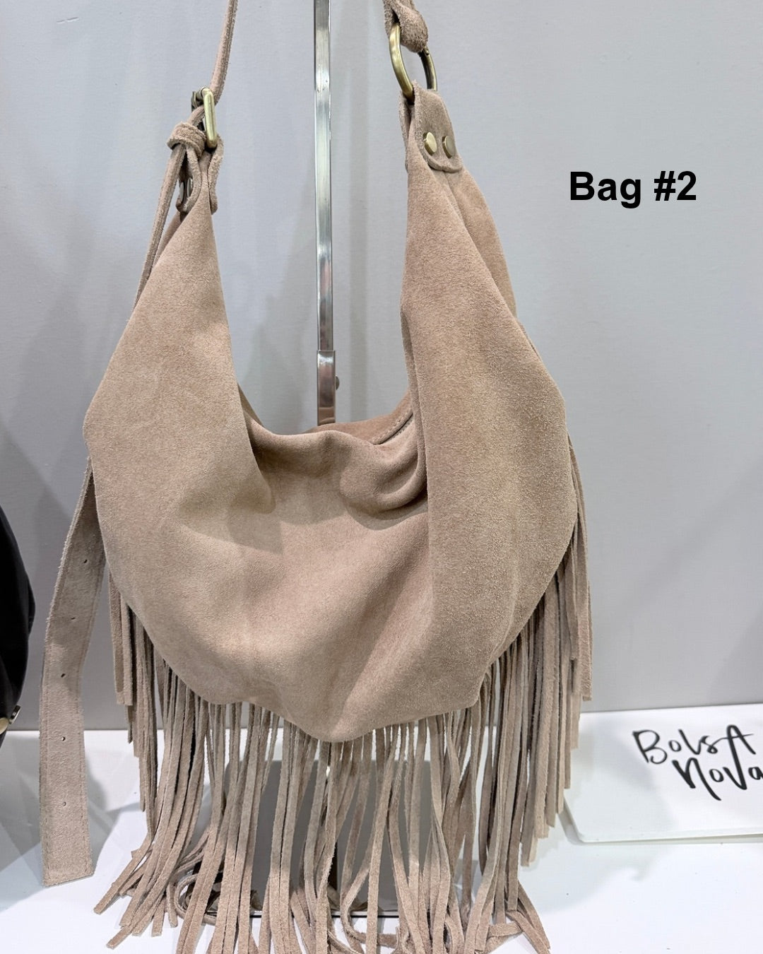 Dallas Suede Fringe in Sand - SAMPLE SALE