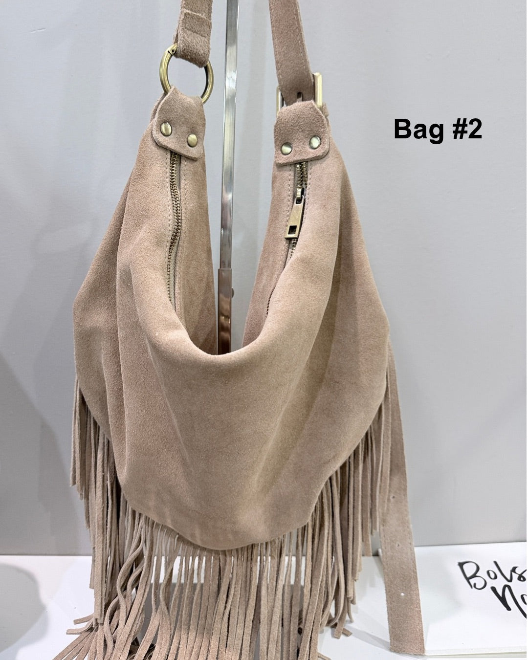 Dallas Suede Fringe in Sand - SAMPLE SALE