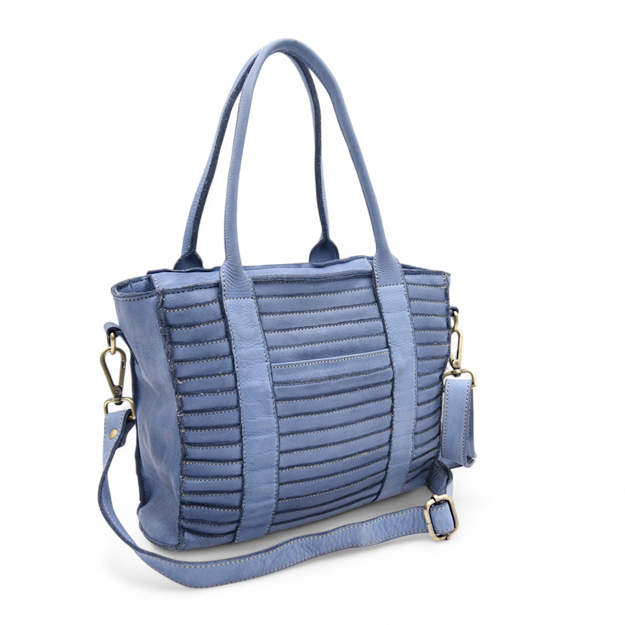 Milan Tote in Denim Blue