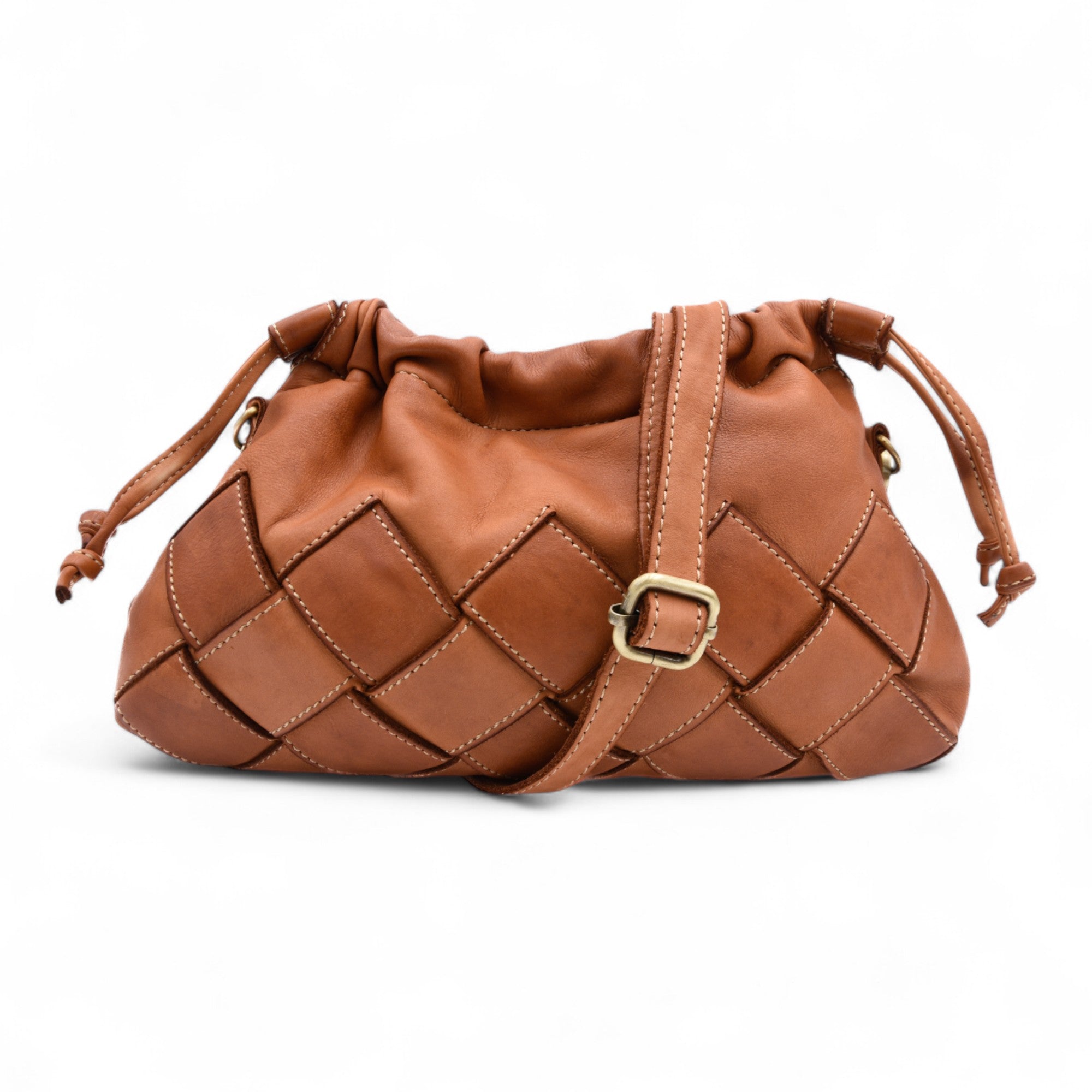 Greta Clutch in Cognac