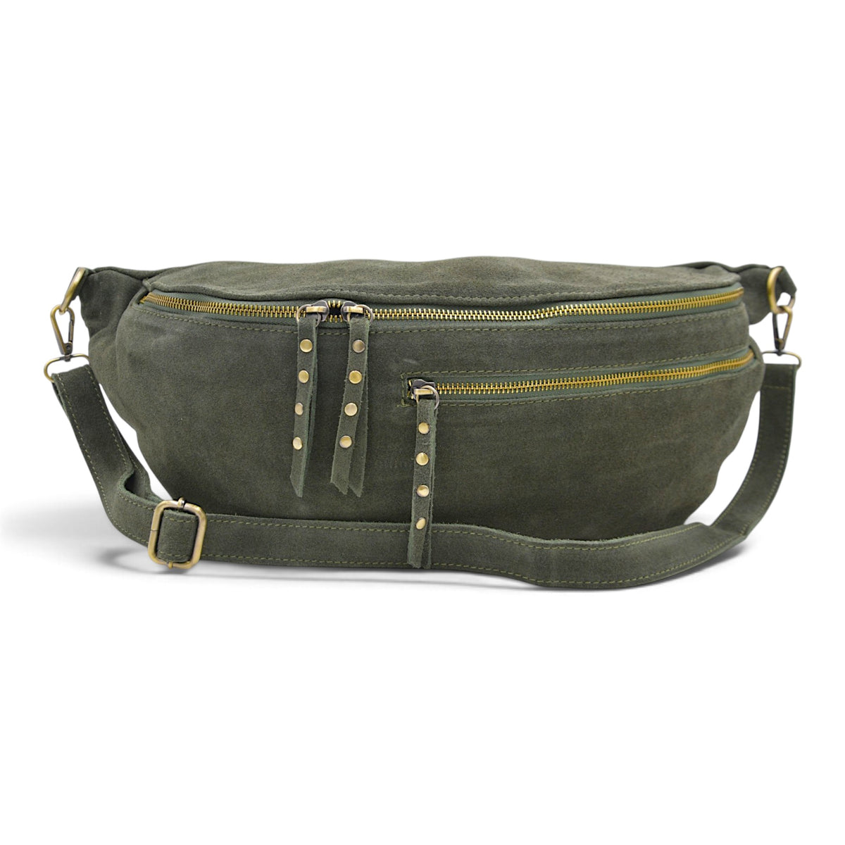 Bella 2.0 Italian Suede Sling Bag in Olive
