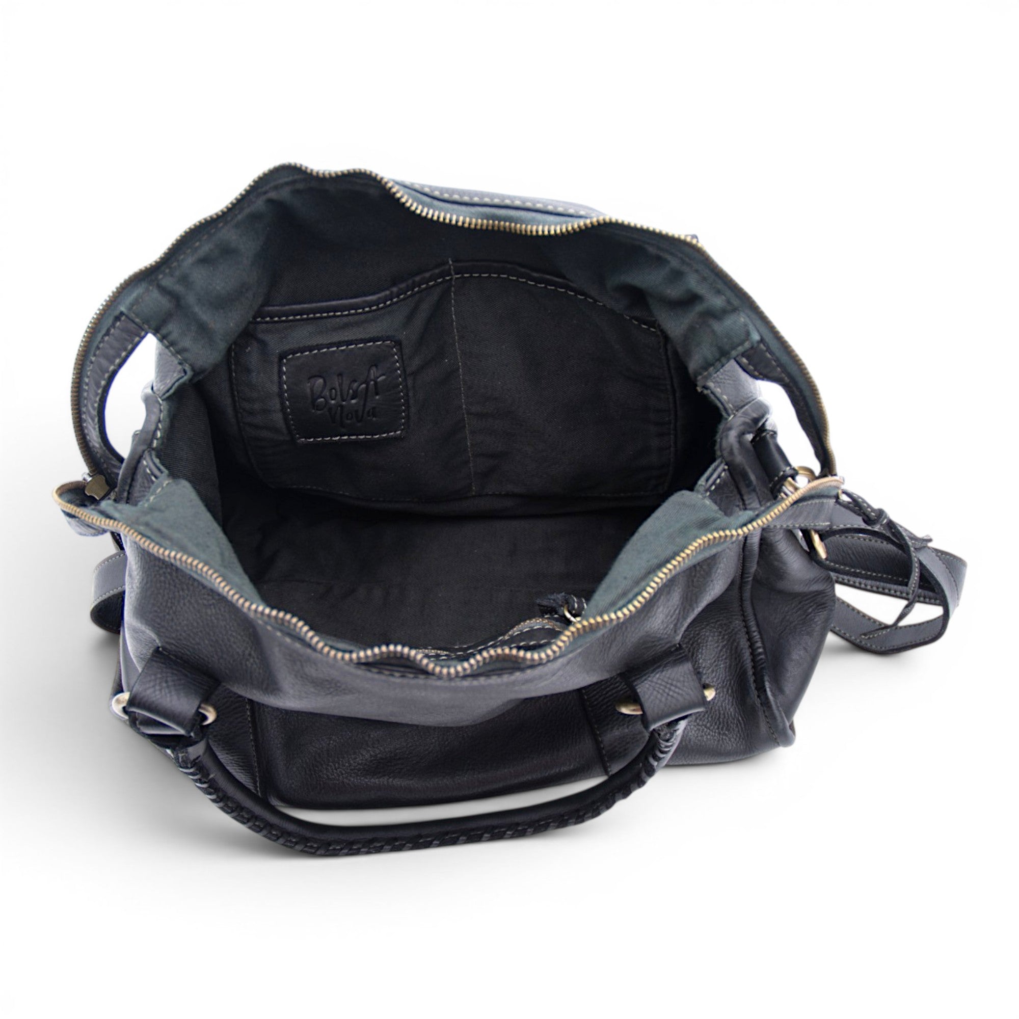 Large Pocket Satchel in Black