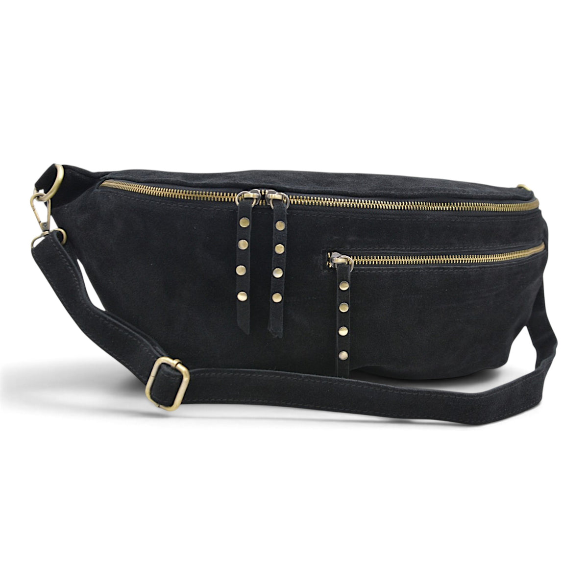 Bella 2.0 Italian Suede Sling Bag in Black