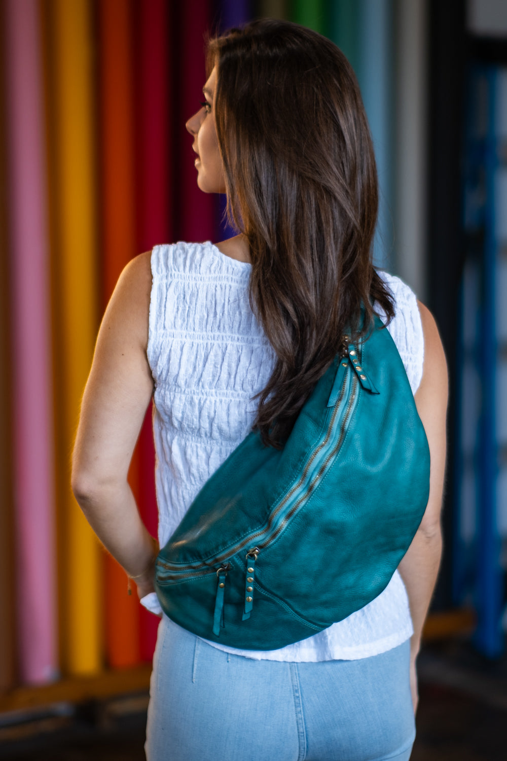 Bella Large Sling in Ultramarine Green