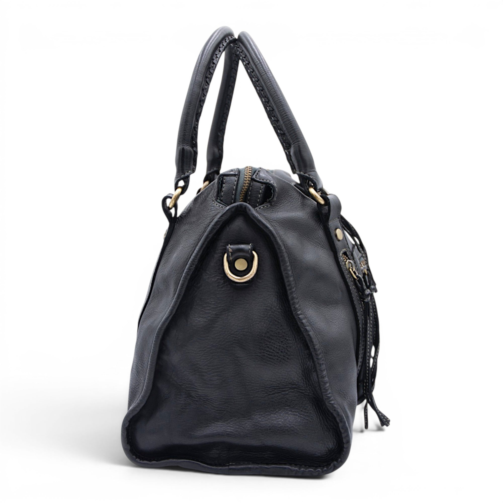 Large Pocket Satchel in Black