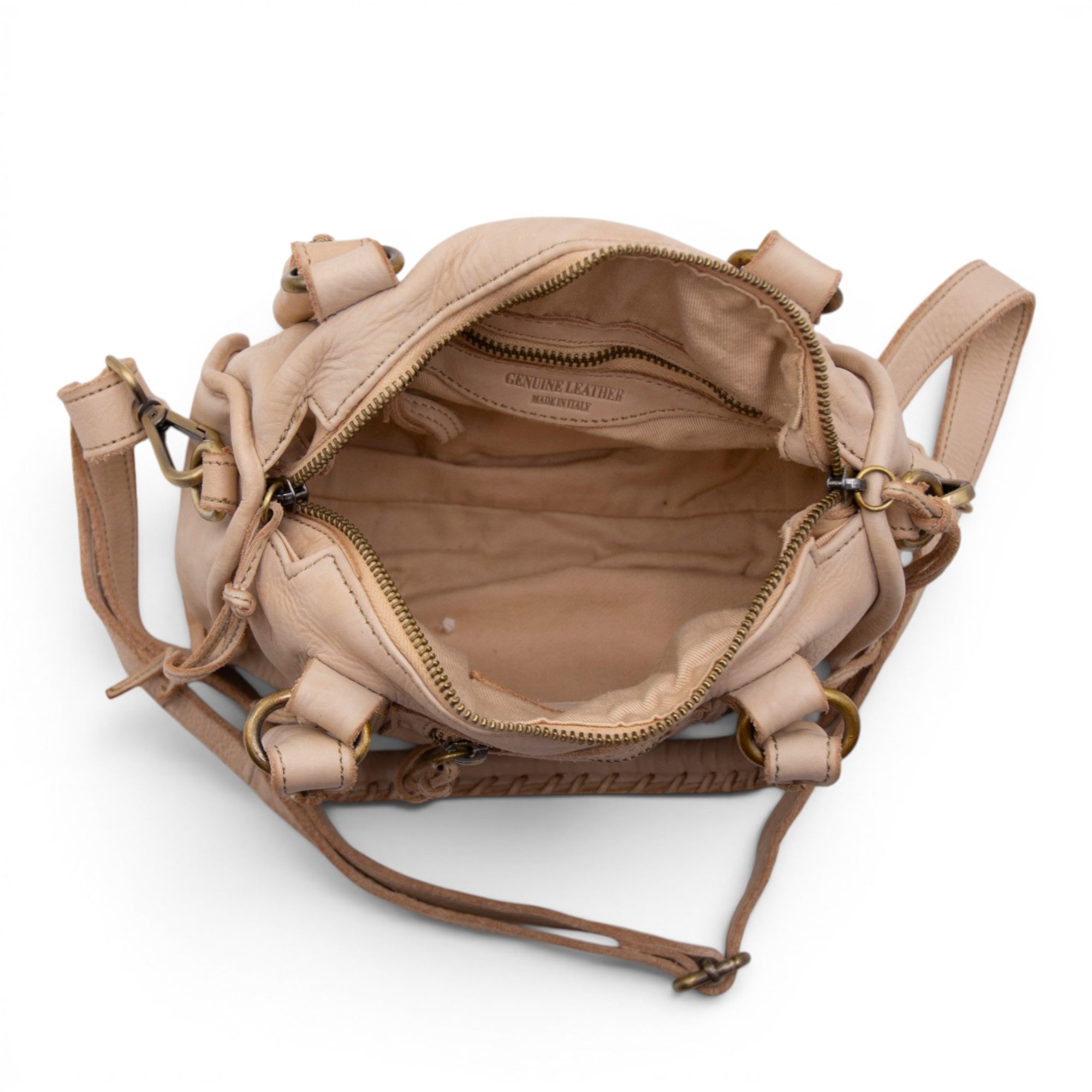 Small Pocket Satchel in Light Taupe