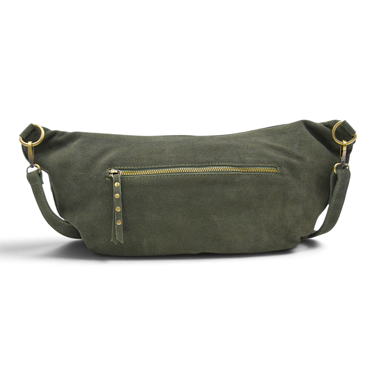 Bella 2.0 Italian Suede Sling Bag in Olive
