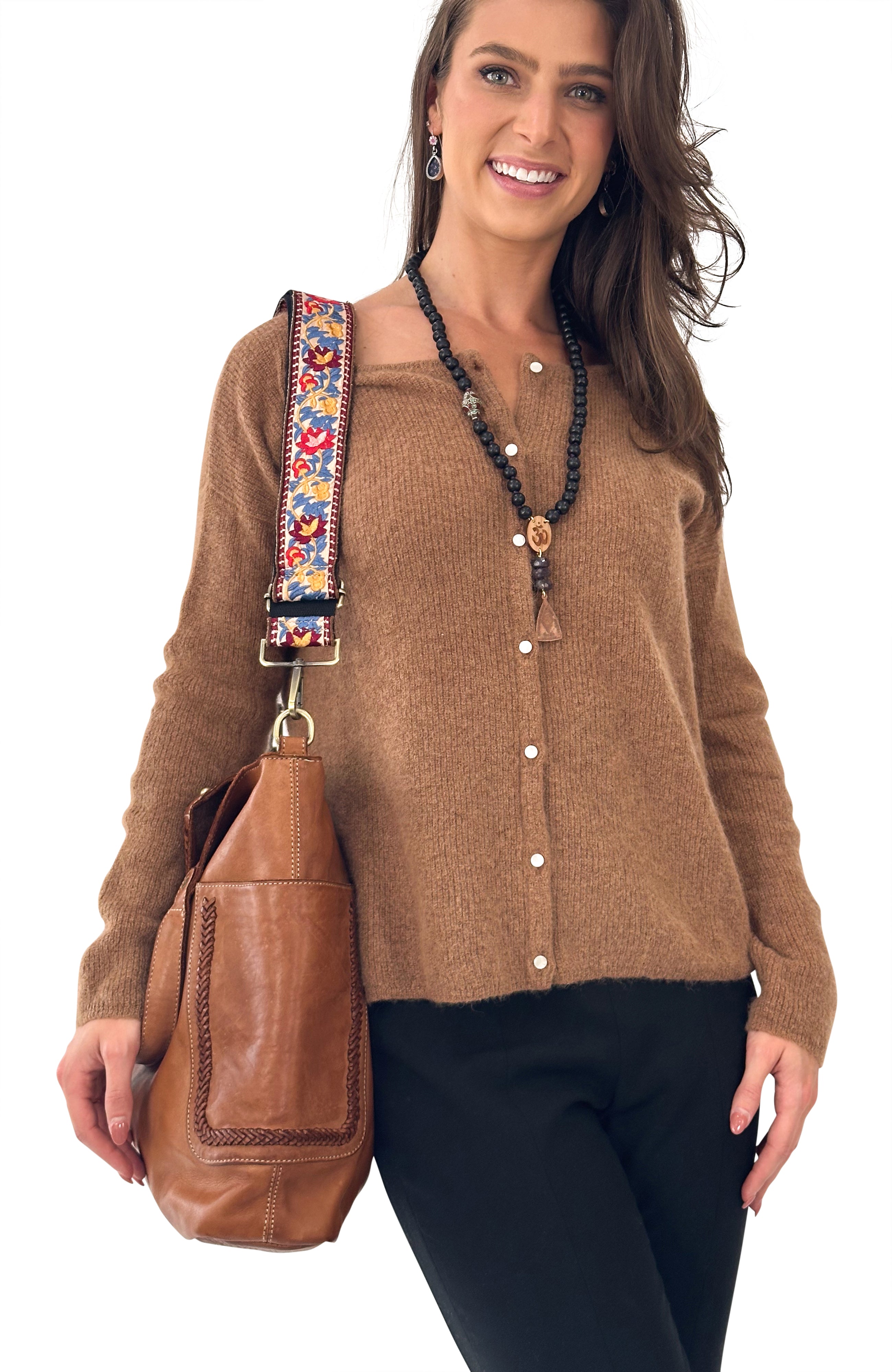 Julia Slouchy Tote in Cognac