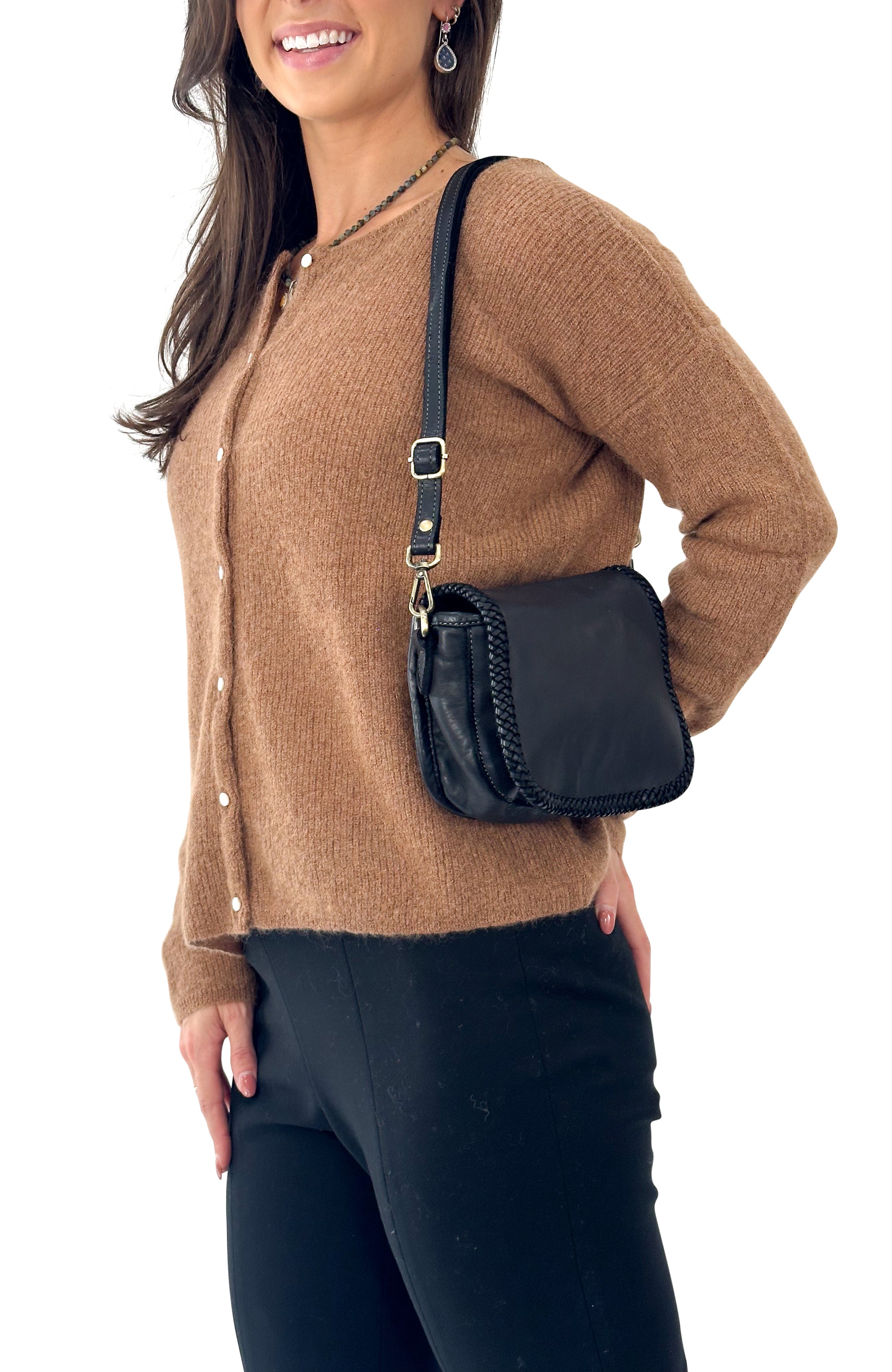Naples Saddle Bag in Black