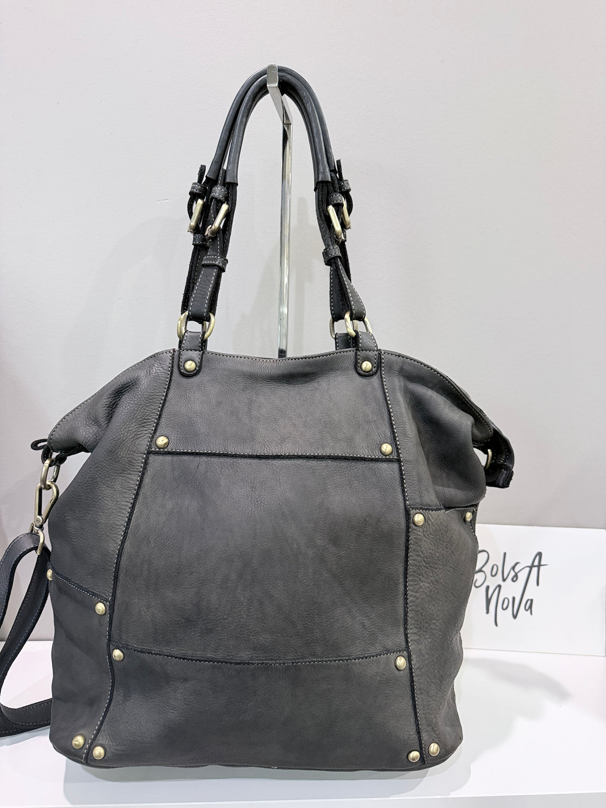 Nora Patchwork Tote in Black - Sample Sale