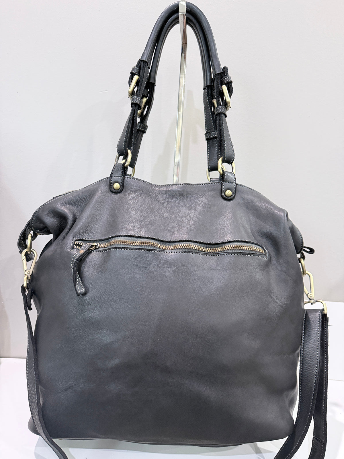Nora Patchwork Tote in Black - Sample Sale