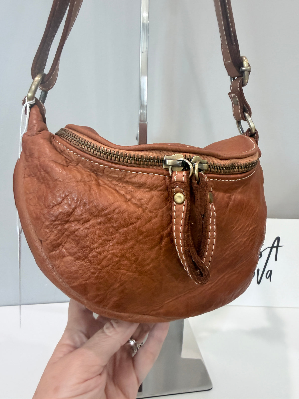Avery Crossbody in Cognac - Sample Sale