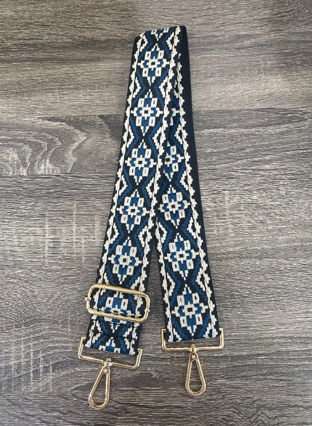 Navy and Black Woven Shoulder Strap