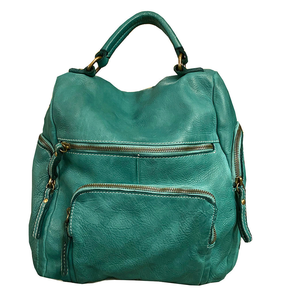 Mia Backpack in Ultra Marine Green