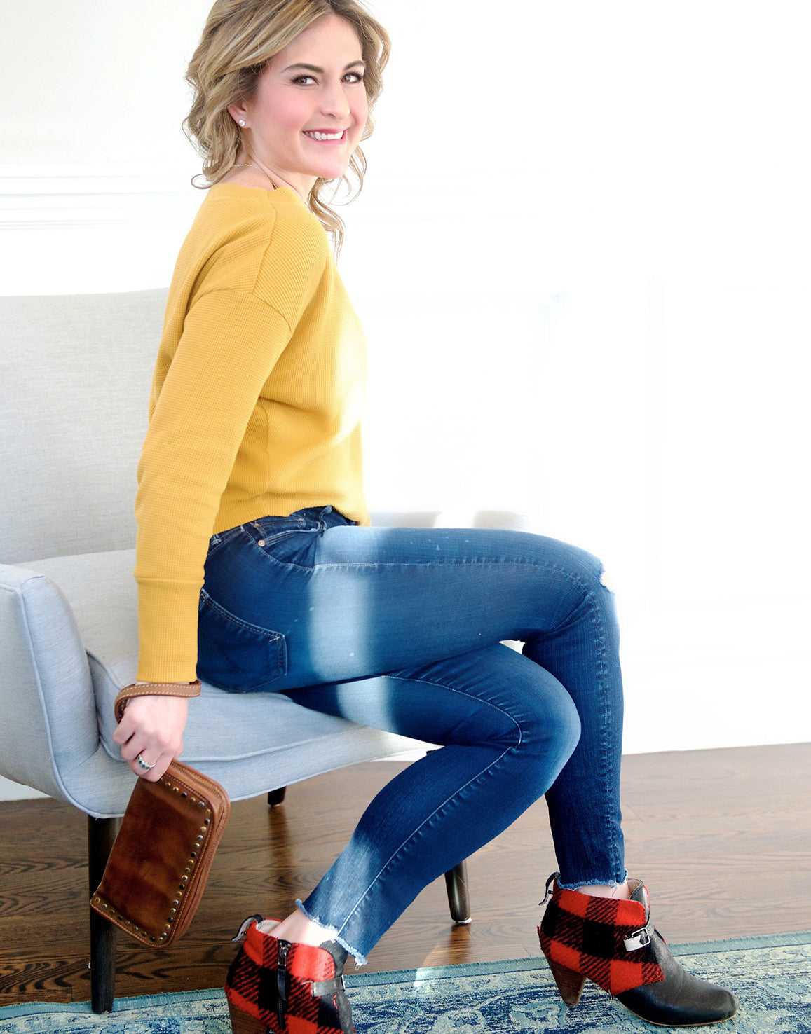 Sofia Zip Around Wallet in Navy