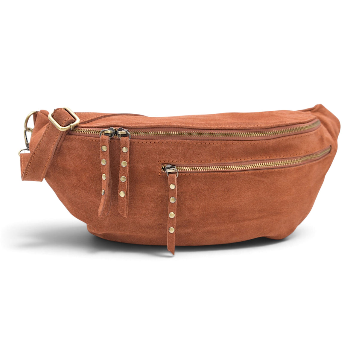 Bella 2.0 Italian Suede Sling Bag in Apricot
